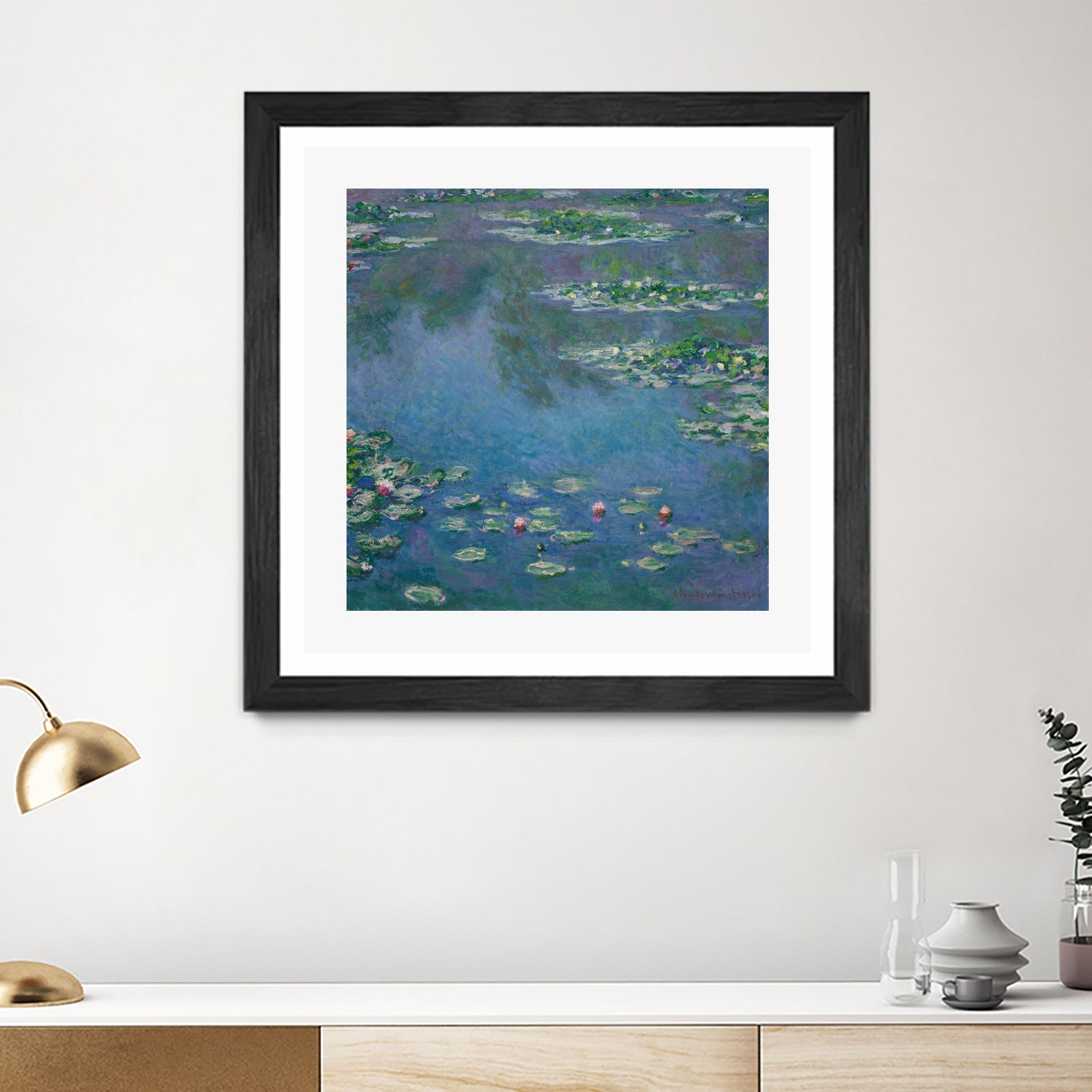 Water Lilies, 1906 by Claude Monet  on GIANT ART - blue botanical