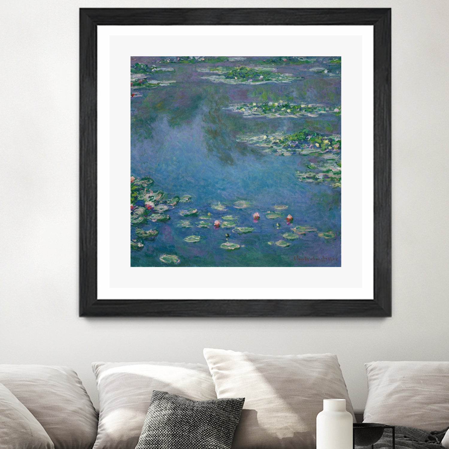 Water Lilies, 1906 by Claude Monet  on GIANT ART - blue botanical