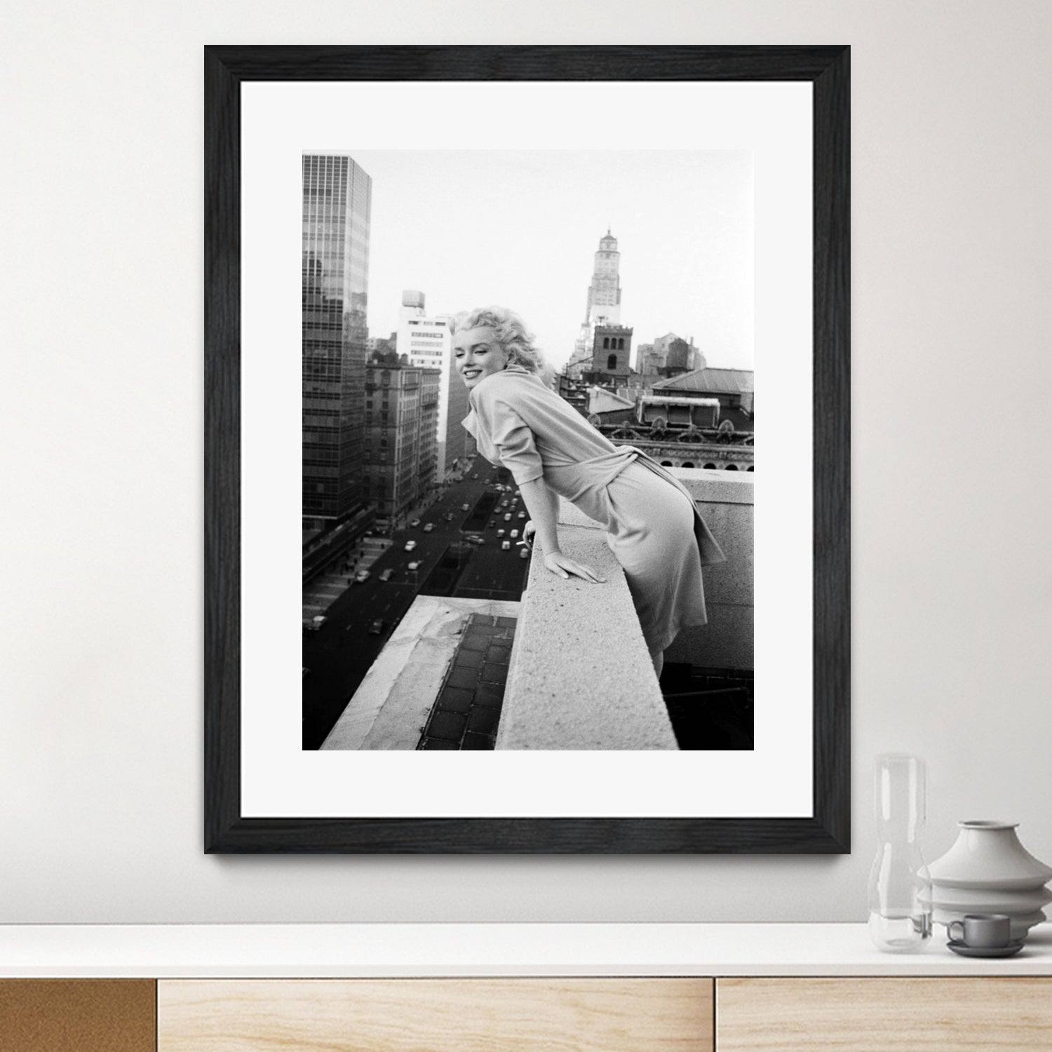 Marilyn on balcony  by M studio on GIANT ART - black and white photography