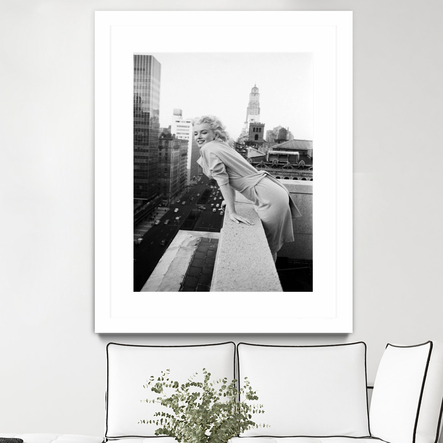 Marilyn on balcony  by M studio on GIANT ART - black and white photography