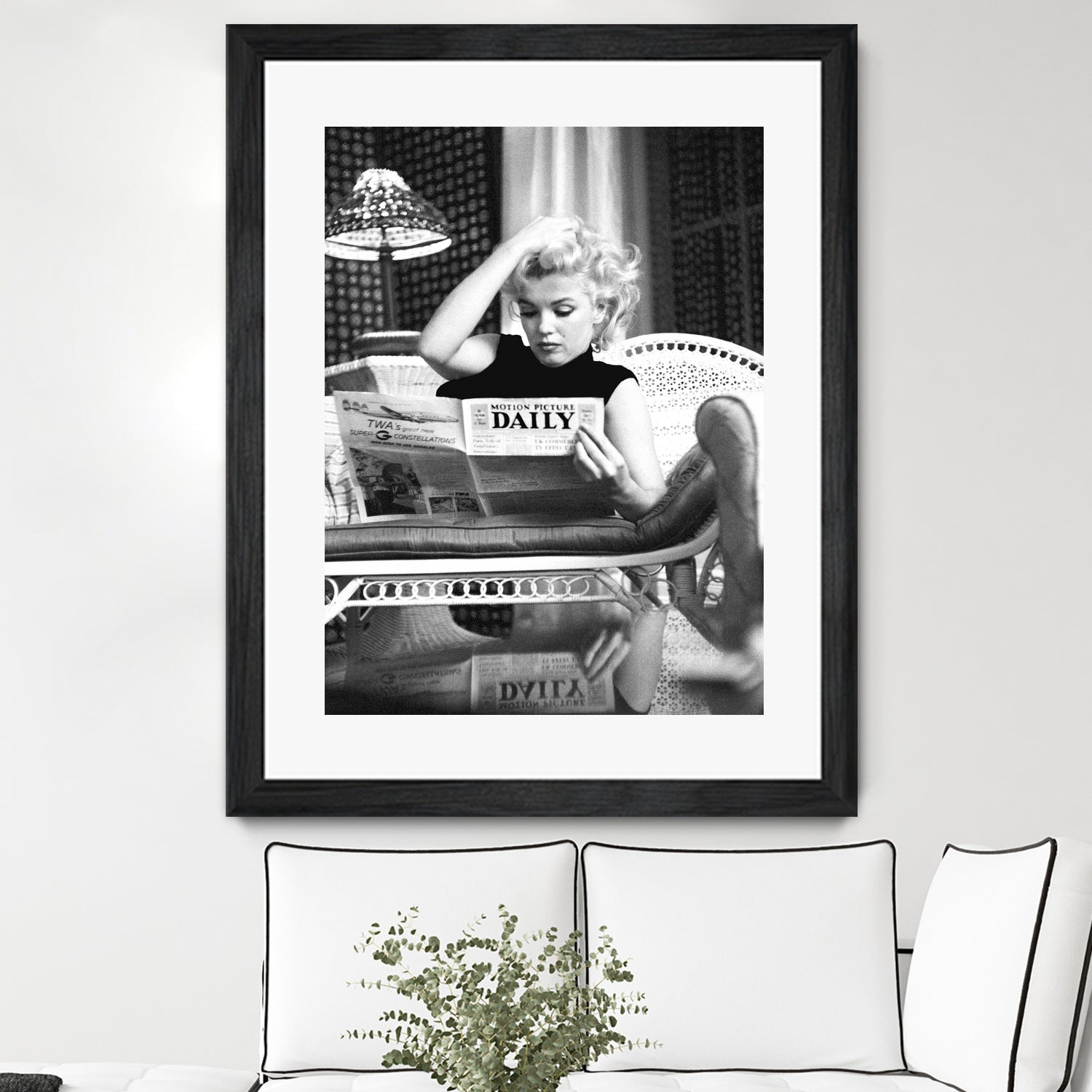 Reading  by M Studio on GIANT ART - black and white photogrpahy marilyn monroe