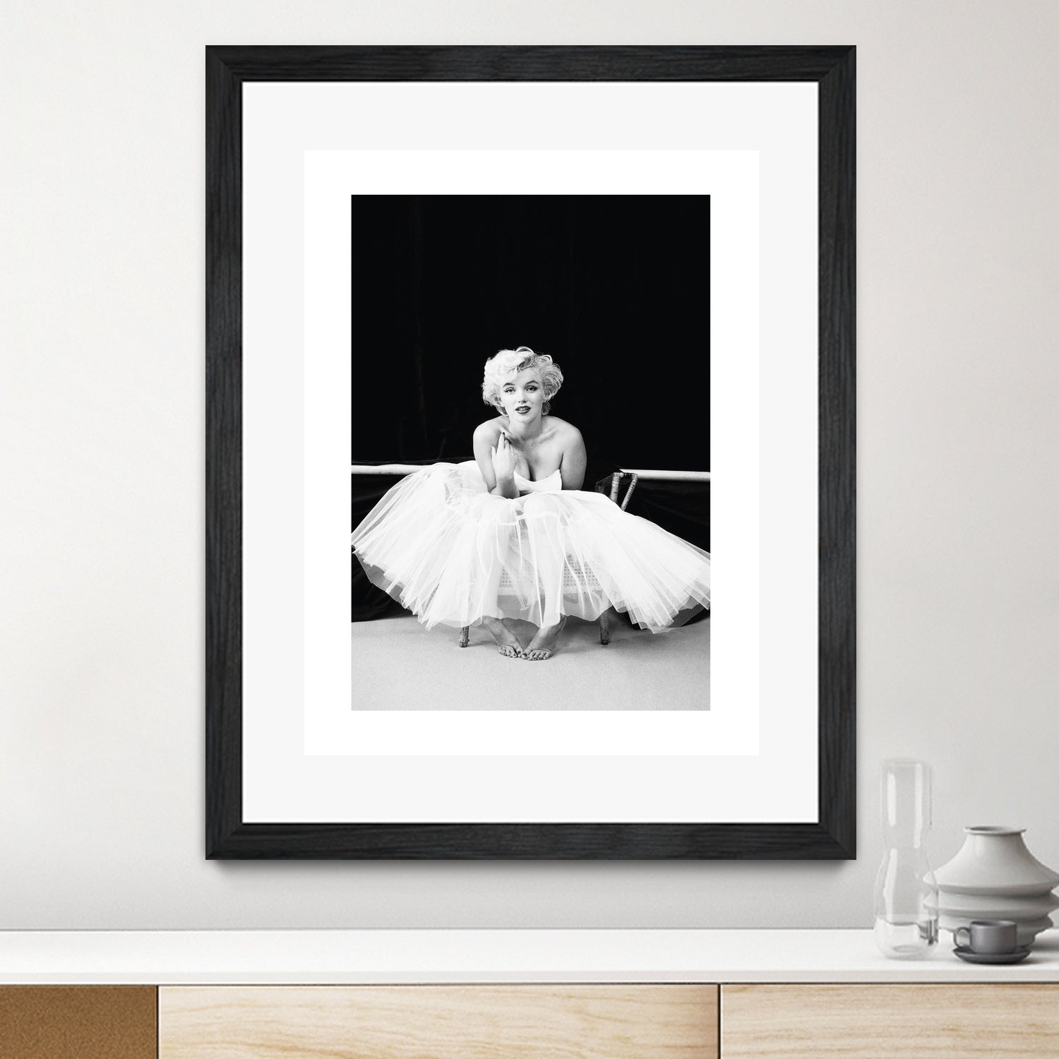 Marilyn Monroe balerina by M Studio on GIANT ART - black and white photography