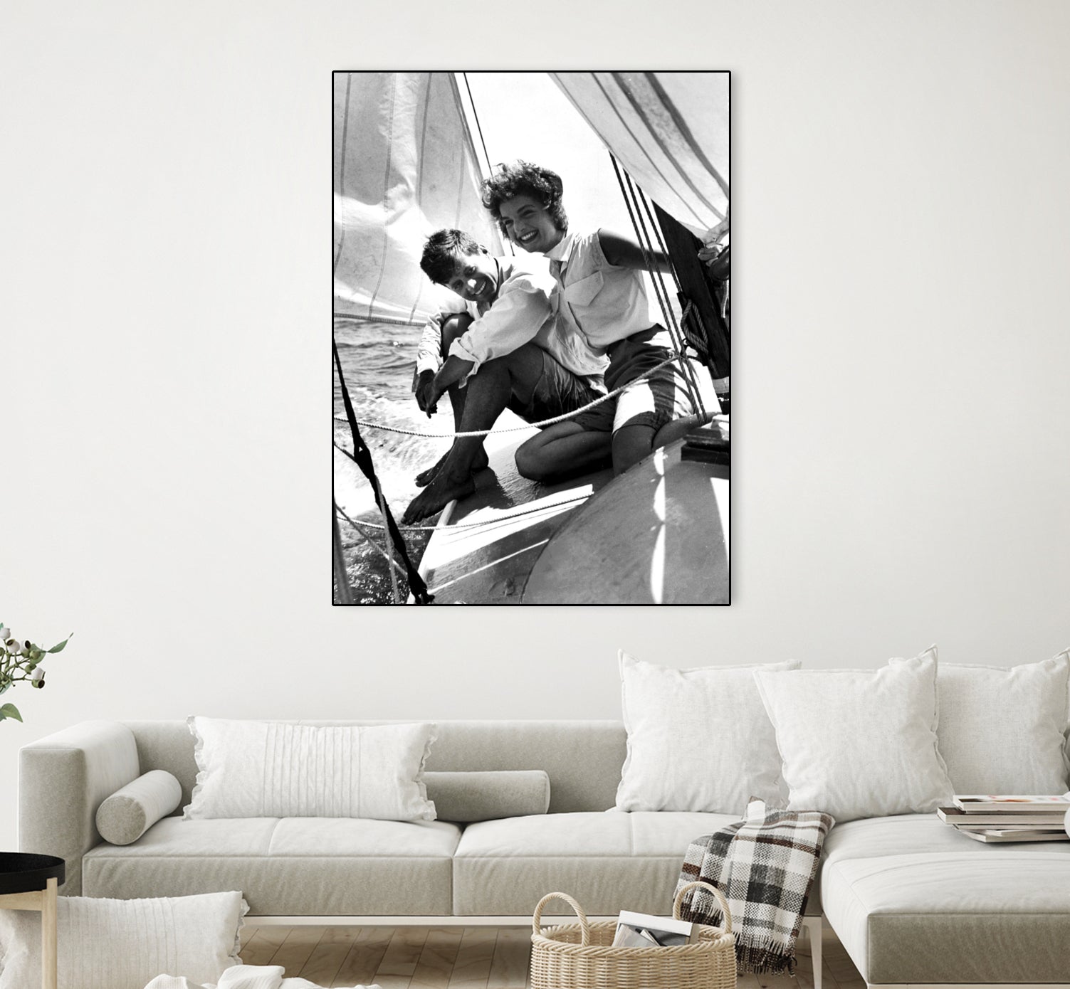 Jackie and Jack on a Boat by M Studio on GIANT ART - black and white  photography