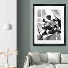 Jackie and Jack on a Boat by M Studio on GIANT ART - black and white  photography