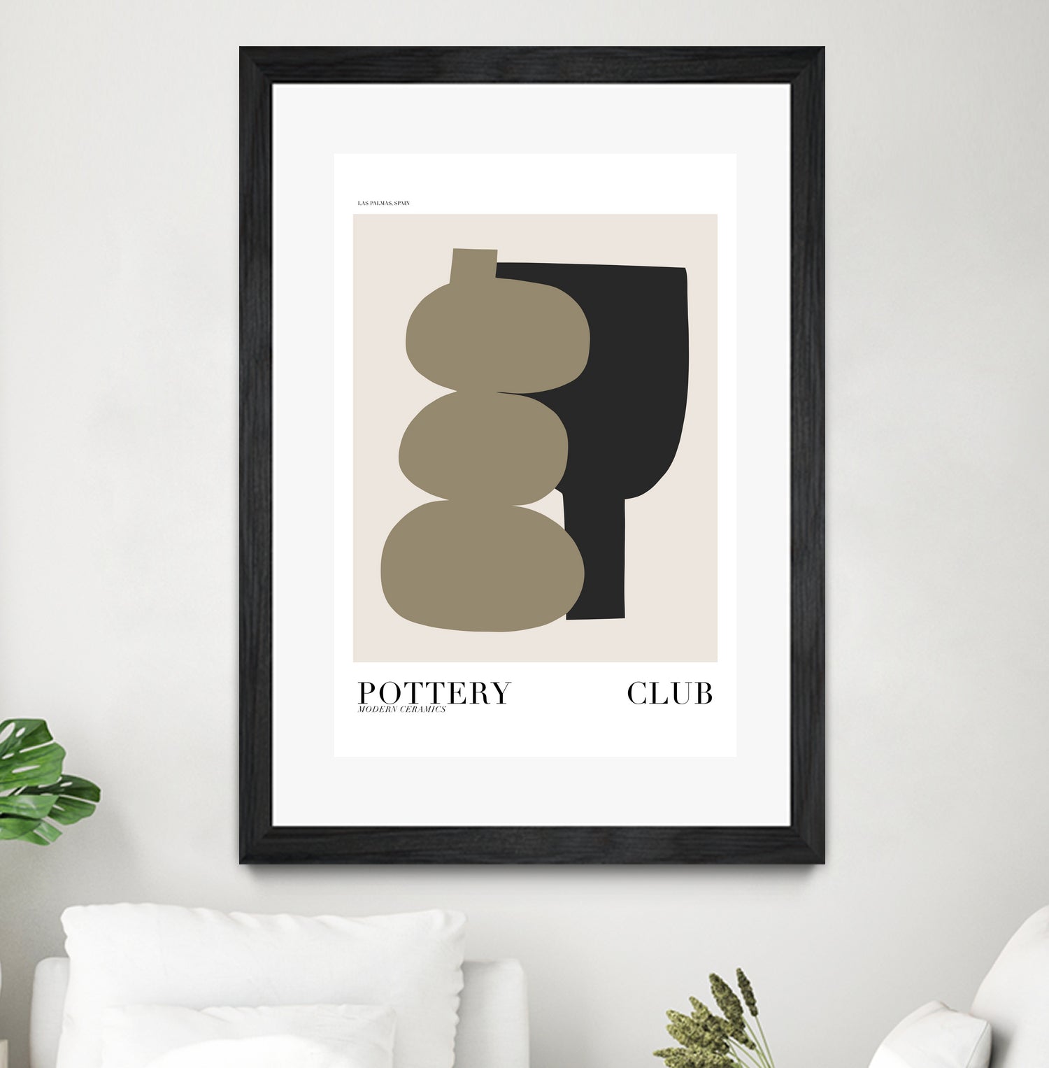 Pottery by M Studio on GIANT ART - pink figurative framed canvas