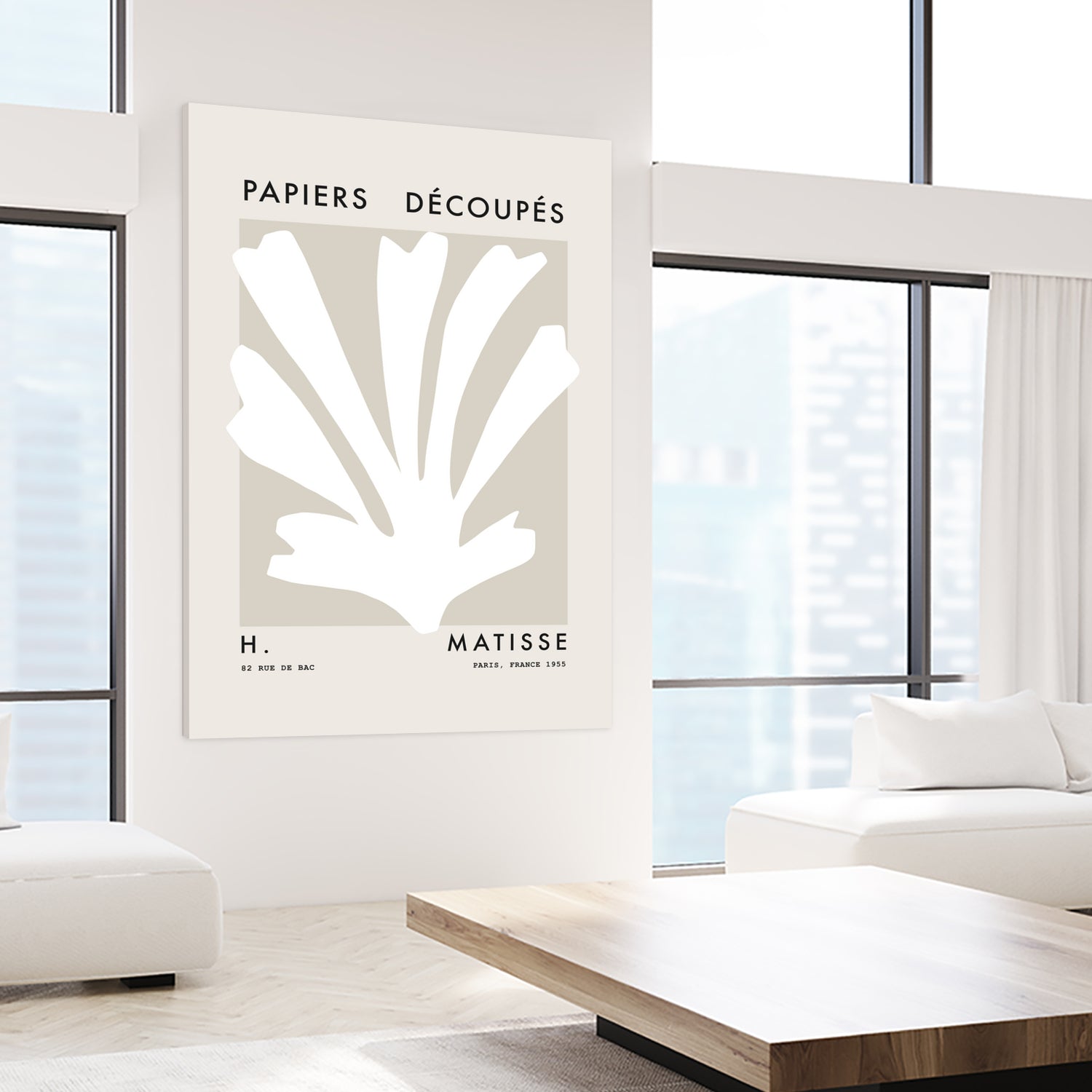 Papiers Découpés H by M Studio on GIANT ART - beige