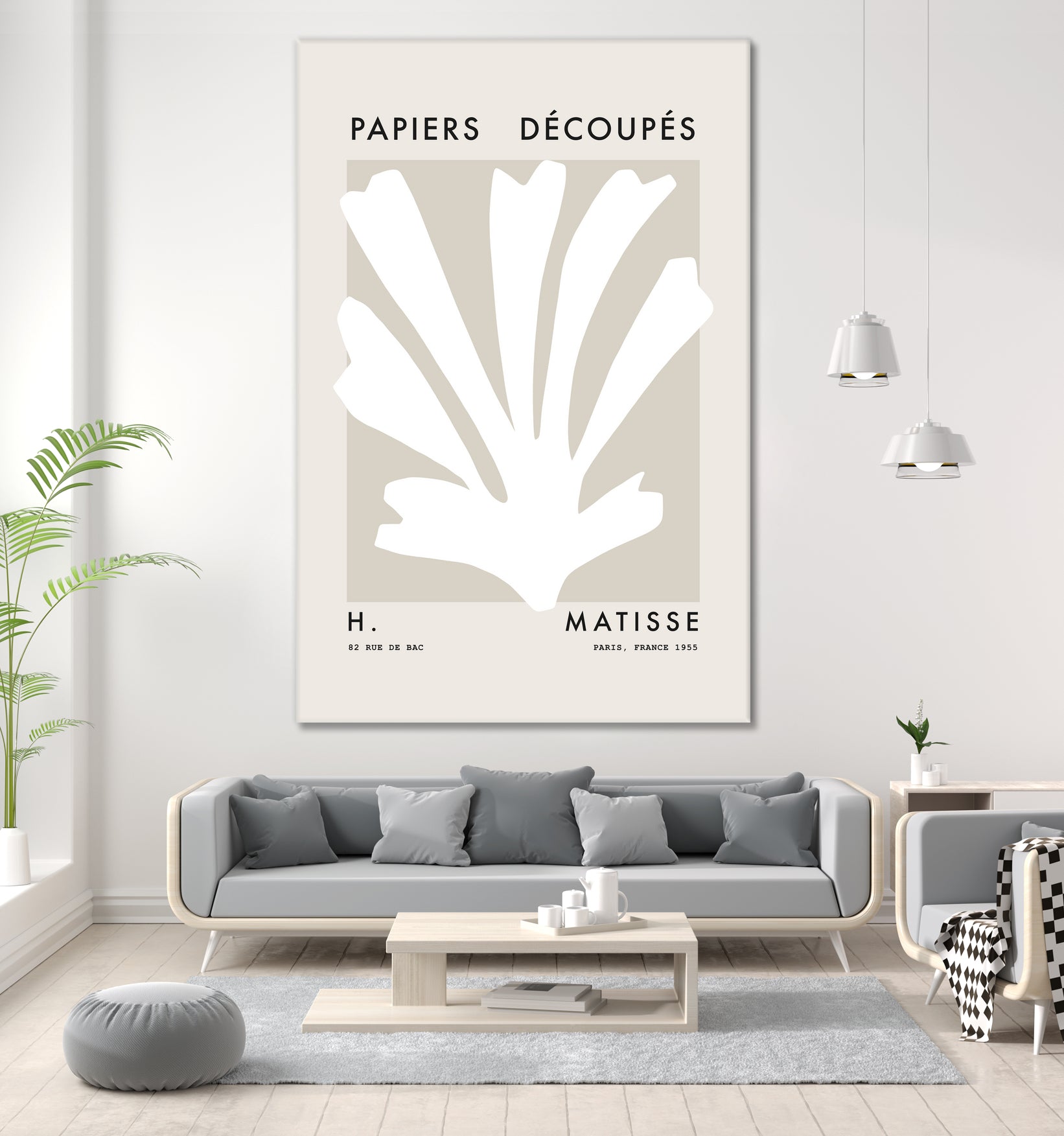 Papiers Découpés H by M Studio on GIANT ART - beige