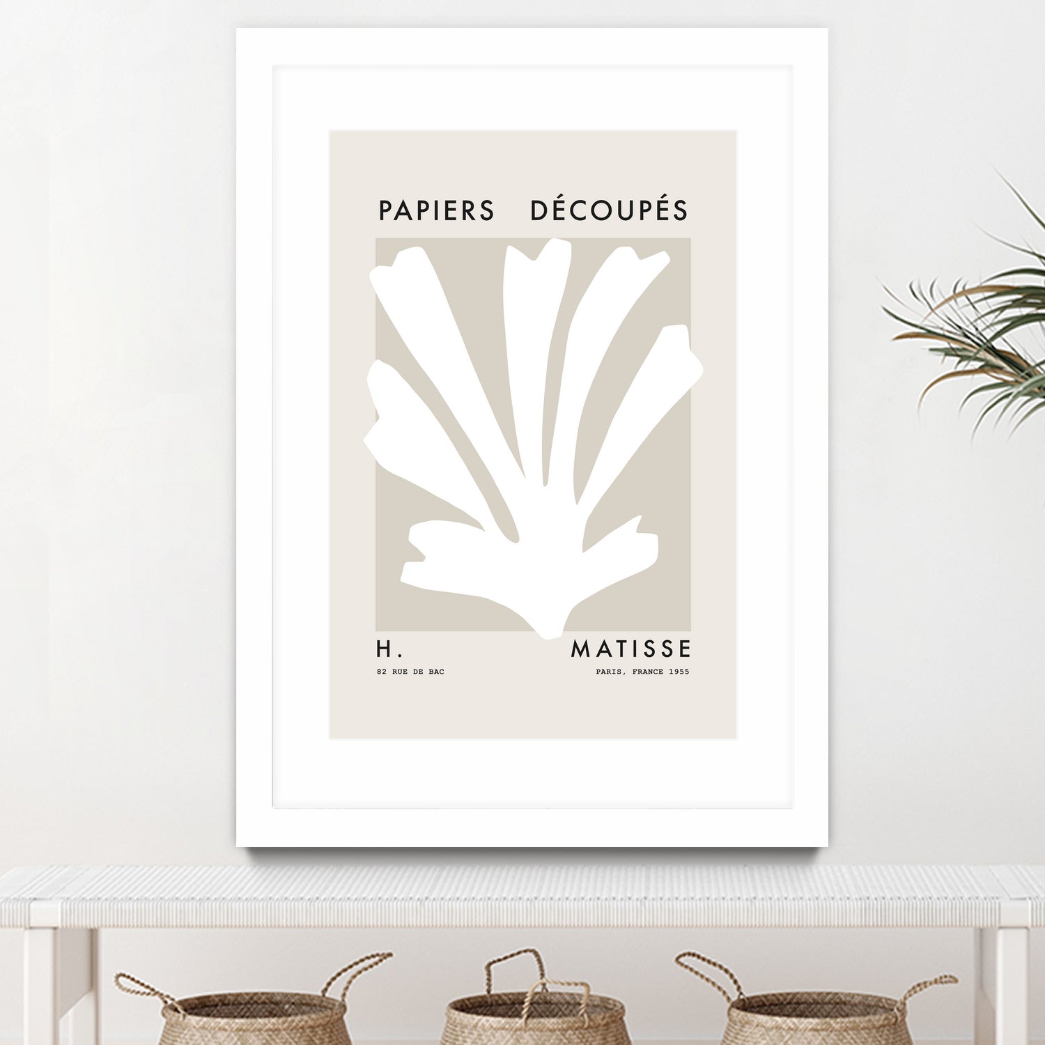 Papiers Découpés H by M Studio on GIANT ART - beige