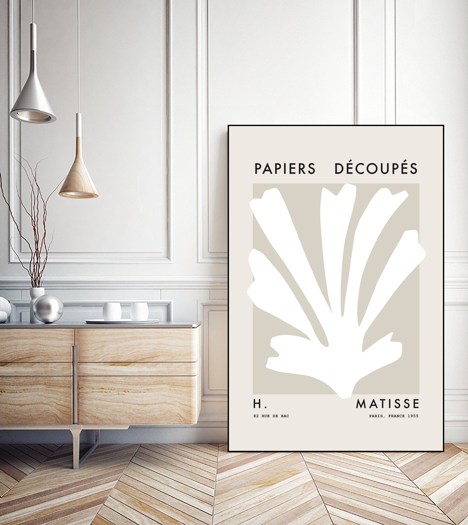 Papiers Découpés H by M Studio on GIANT ART - beige