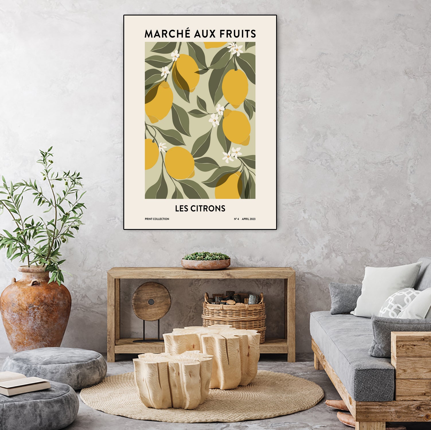 Les agrumes by M Studio on GIANT ART - green illustration lemon
