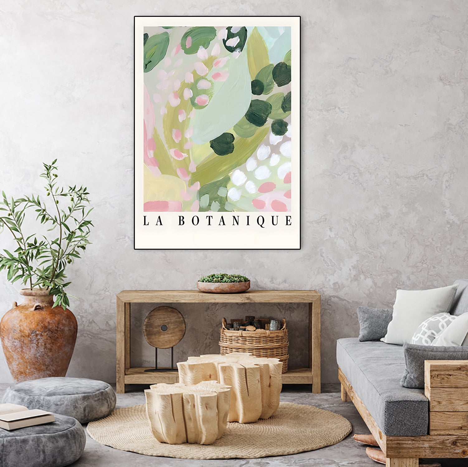 Botanique II by M Studio on GIANT ART - pink botanique flowers