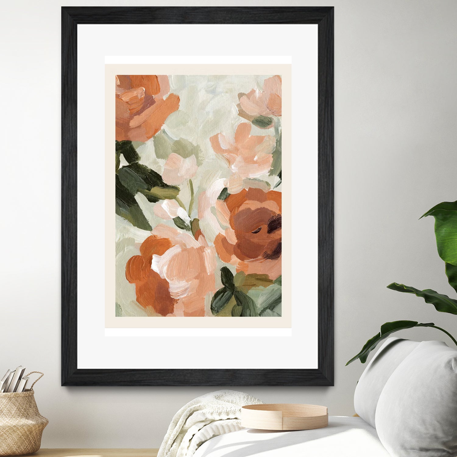Autumn Blossom by M Studio on GIANT ART - green botanical flowers