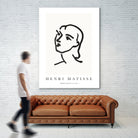 Le visage by M Studio on GIANT ART - white line art matisse