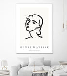 Le visage by M Studio on GIANT ART - white line art matisse