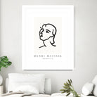 Le visage by M Studio on GIANT ART - white line art matisse