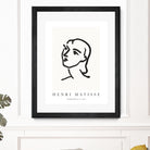 Le visage by M Studio on GIANT ART - white line art matisse