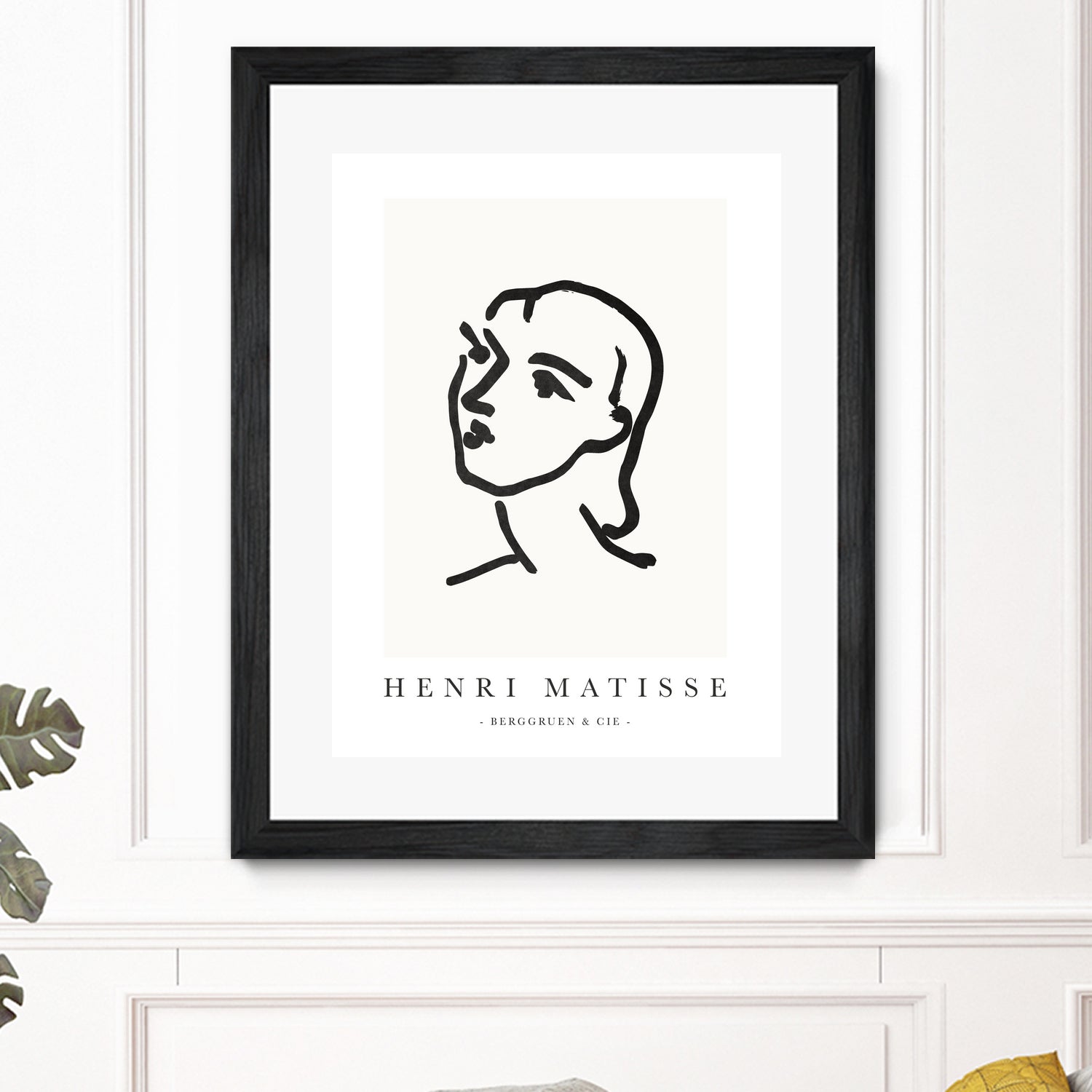 Le visage by M Studio on GIANT ART - white line art matisse