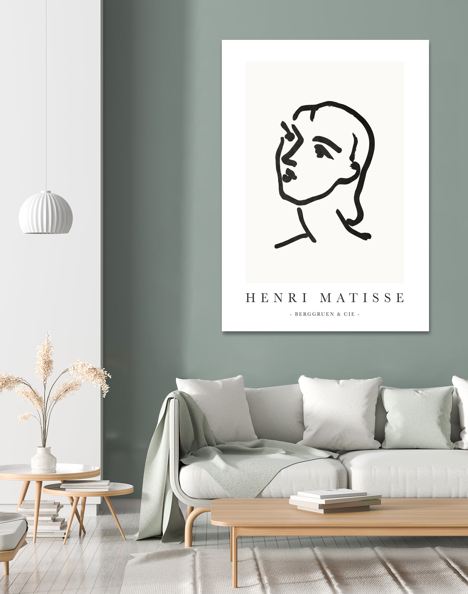 Le visage by M Studio on GIANT ART - white line art matisse