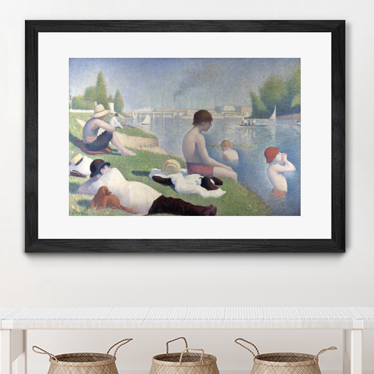 Baigneurs a Asnieres by Georges Seurat on GIANT ART - landscapes