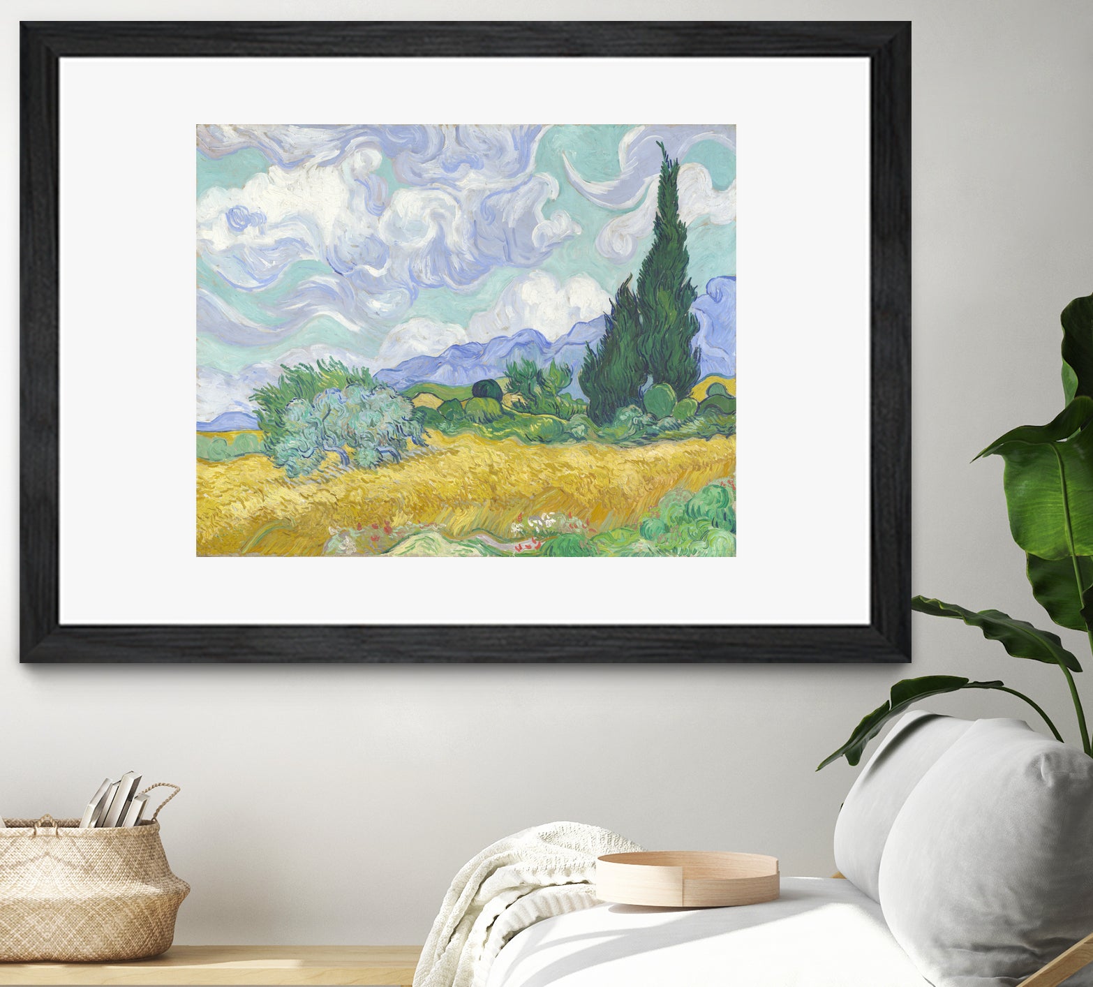 Wheat Field with Cypresses by Vincent Van Gogh on GIANT ART - green masters