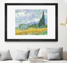 Wheat Field with Cypresses by Vincent Van Gogh on GIANT ART - green masters