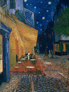 Cafe-terrace at night (Place du forum in Arles), 1888 by Vincent  van Gogh on GIANT ART - museums