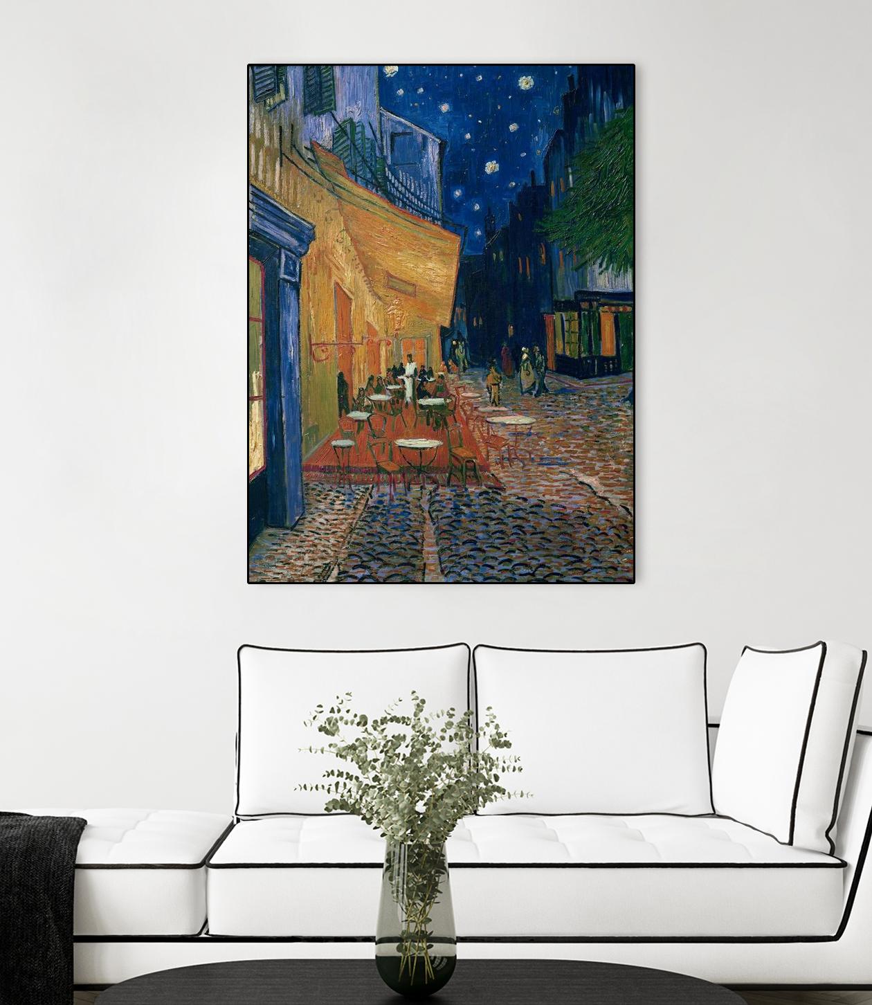 Cafe-terrace at night (Place du forum in Arles), 1888 by Vincent  van Gogh on GIANT ART - museums