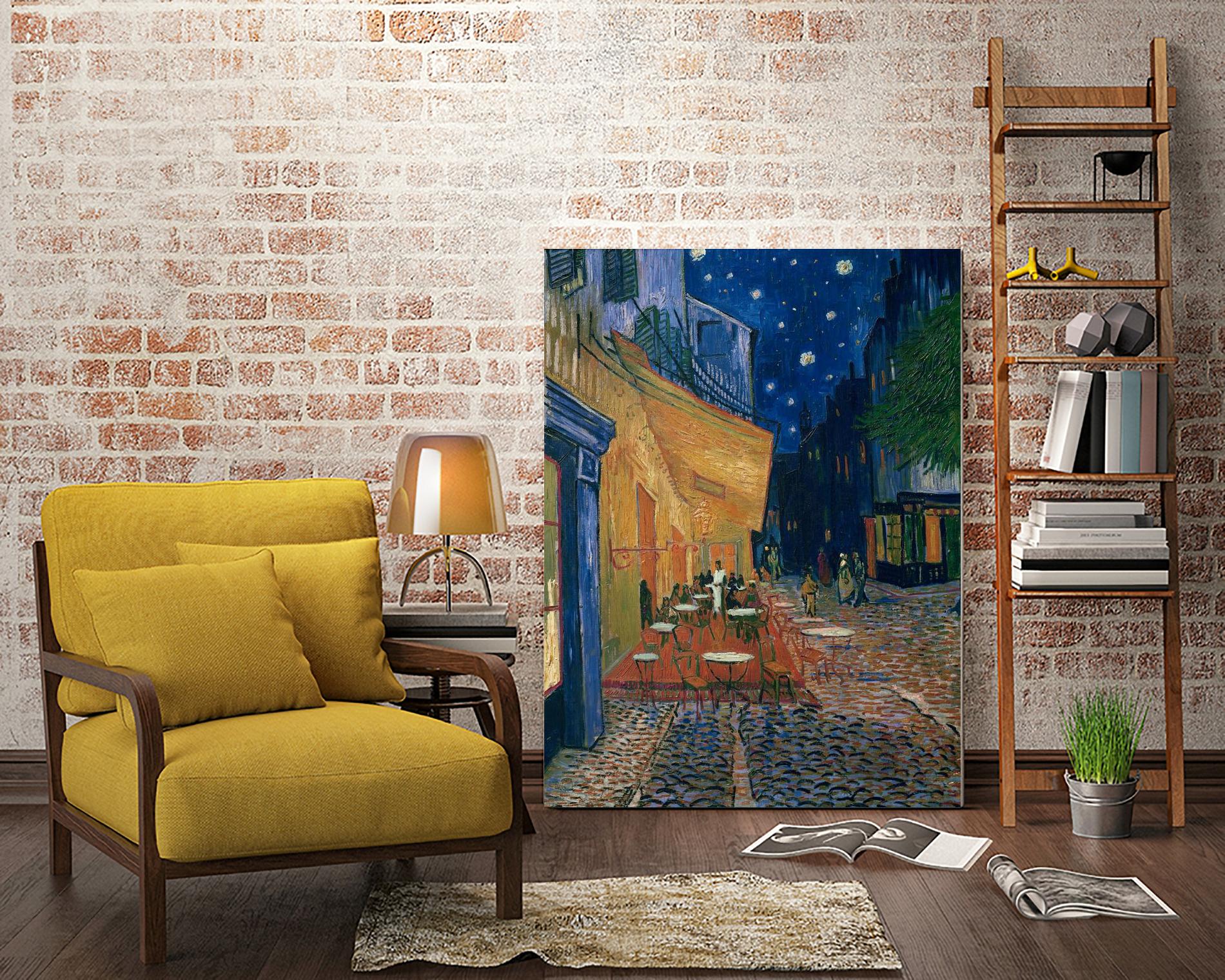 Cafe-terrace at night (Place du forum in Arles), 1888 by Vincent  van Gogh on GIANT ART - museums