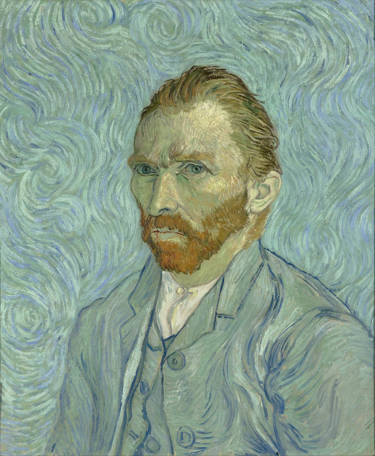 Self Portrait by Vincent Van Gogh on GIANT ART - green figurative