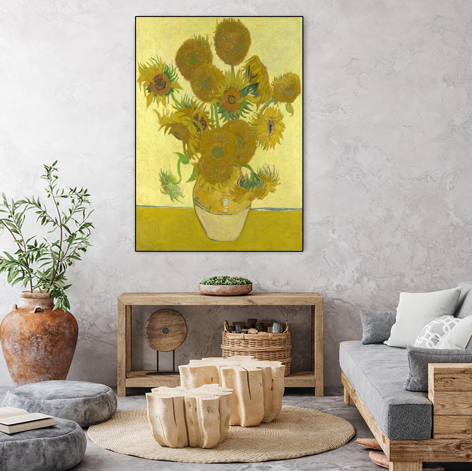 Sunflowers on Gold, 1888 by Vicent van Gogh on GIANT ART