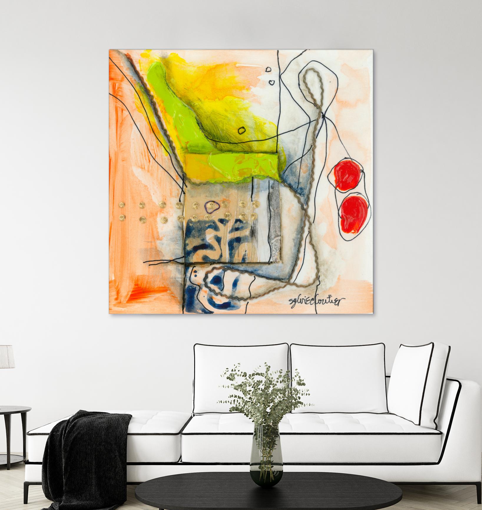 Cartoon #3 by Sylvie  Cloutier on GIANT ART - red abstract