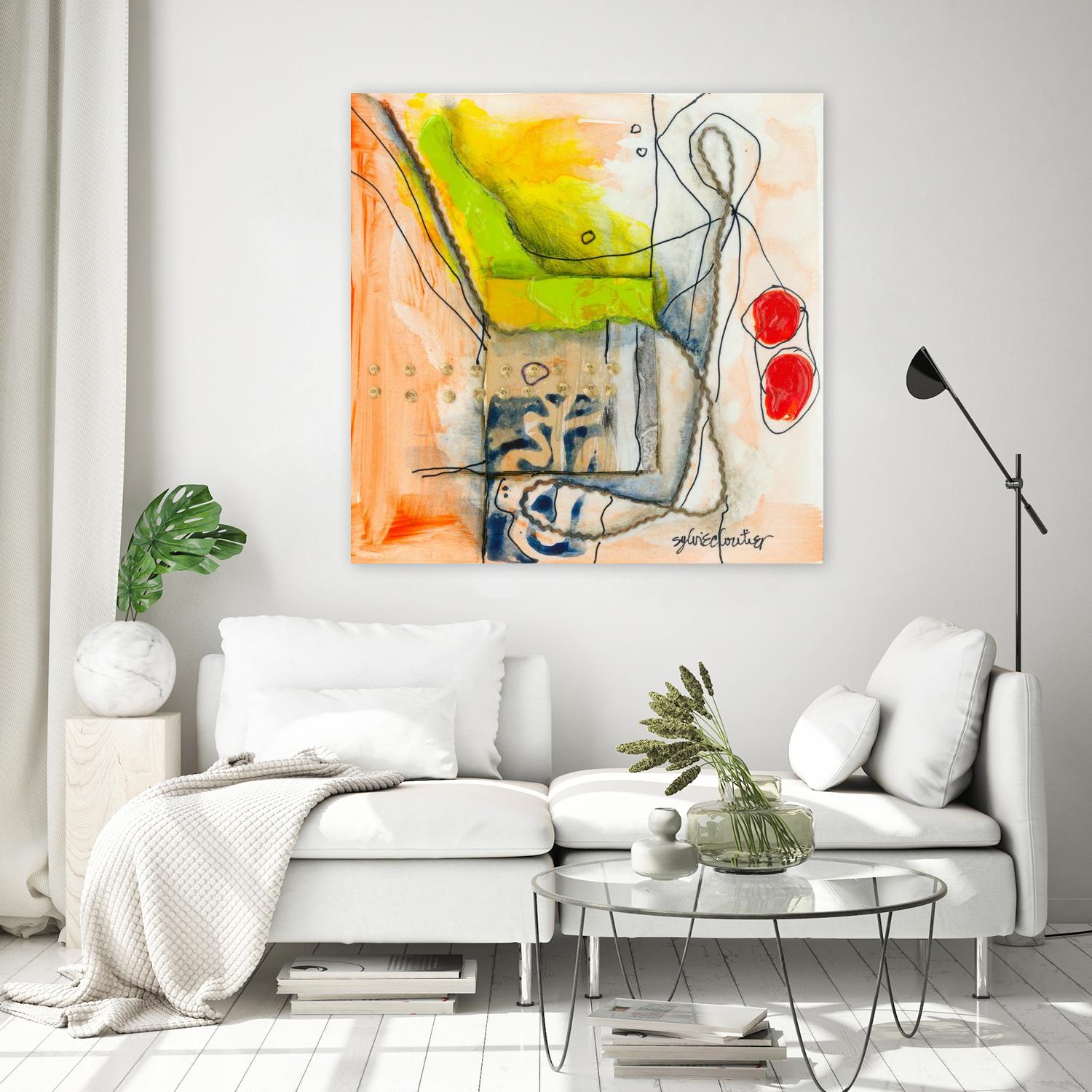 Cartoon #3 by Sylvie  Cloutier on GIANT ART - red abstract