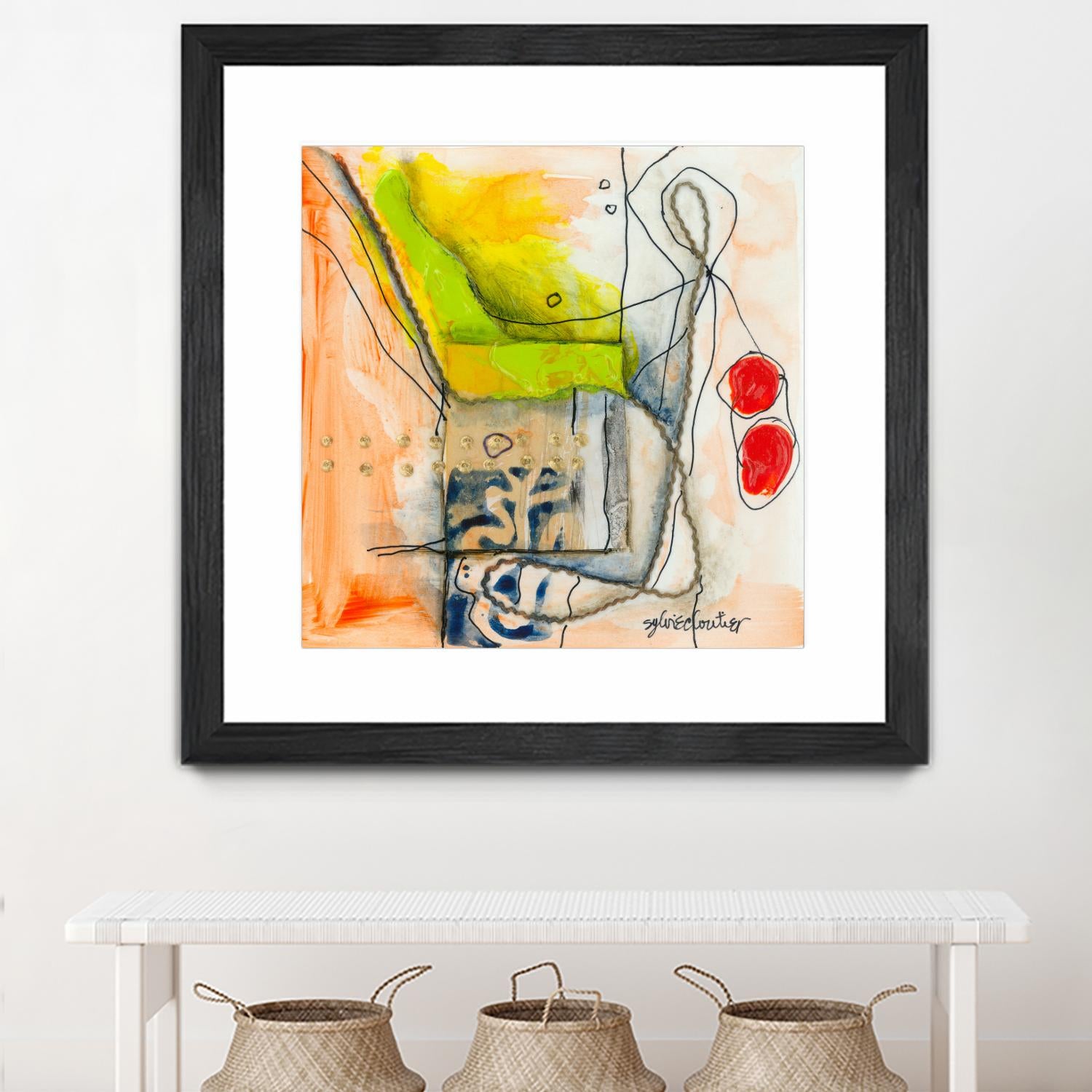 Cartoon #3 by Sylvie  Cloutier on GIANT ART - red abstract