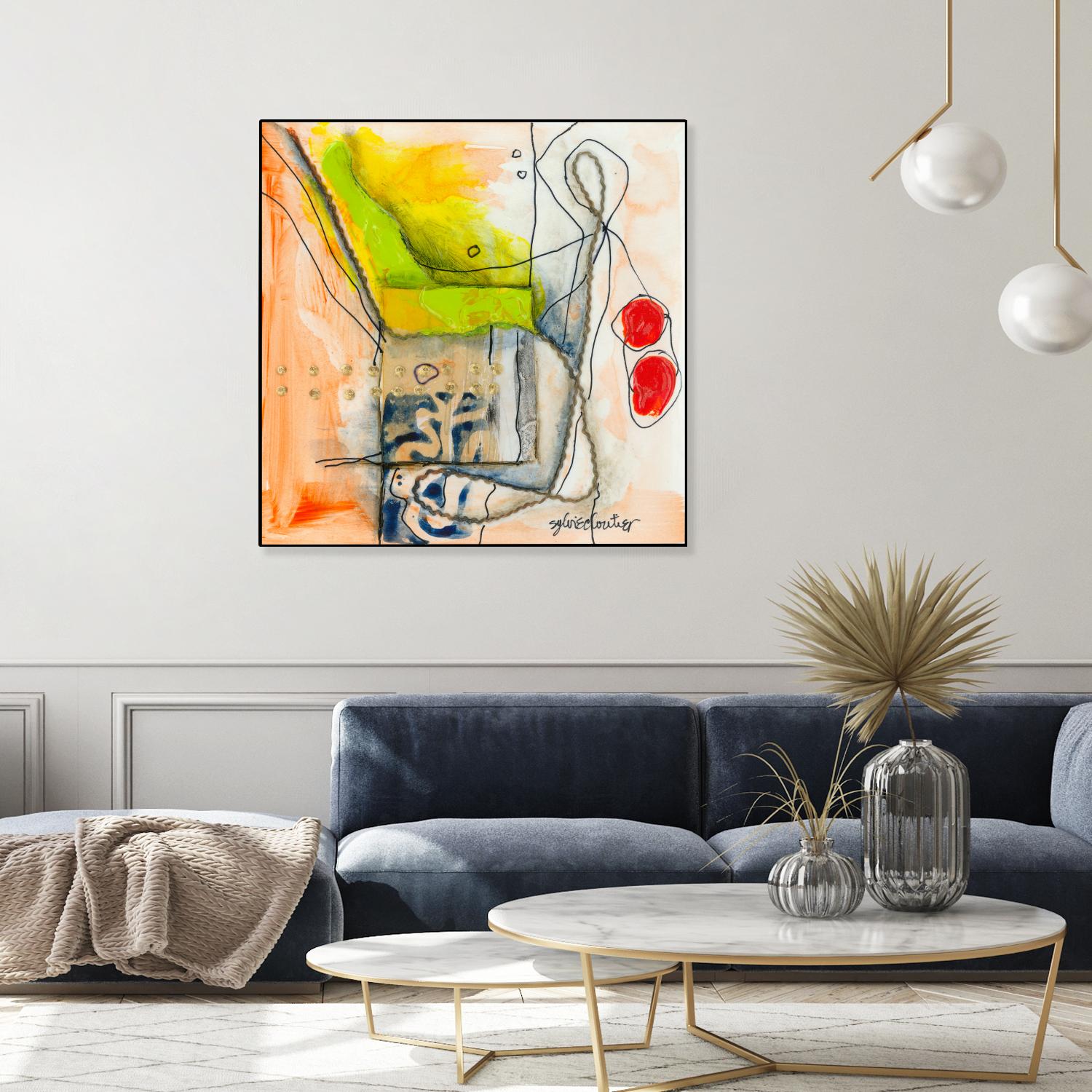 Cartoon #3 by Sylvie  Cloutier on GIANT ART - red abstract