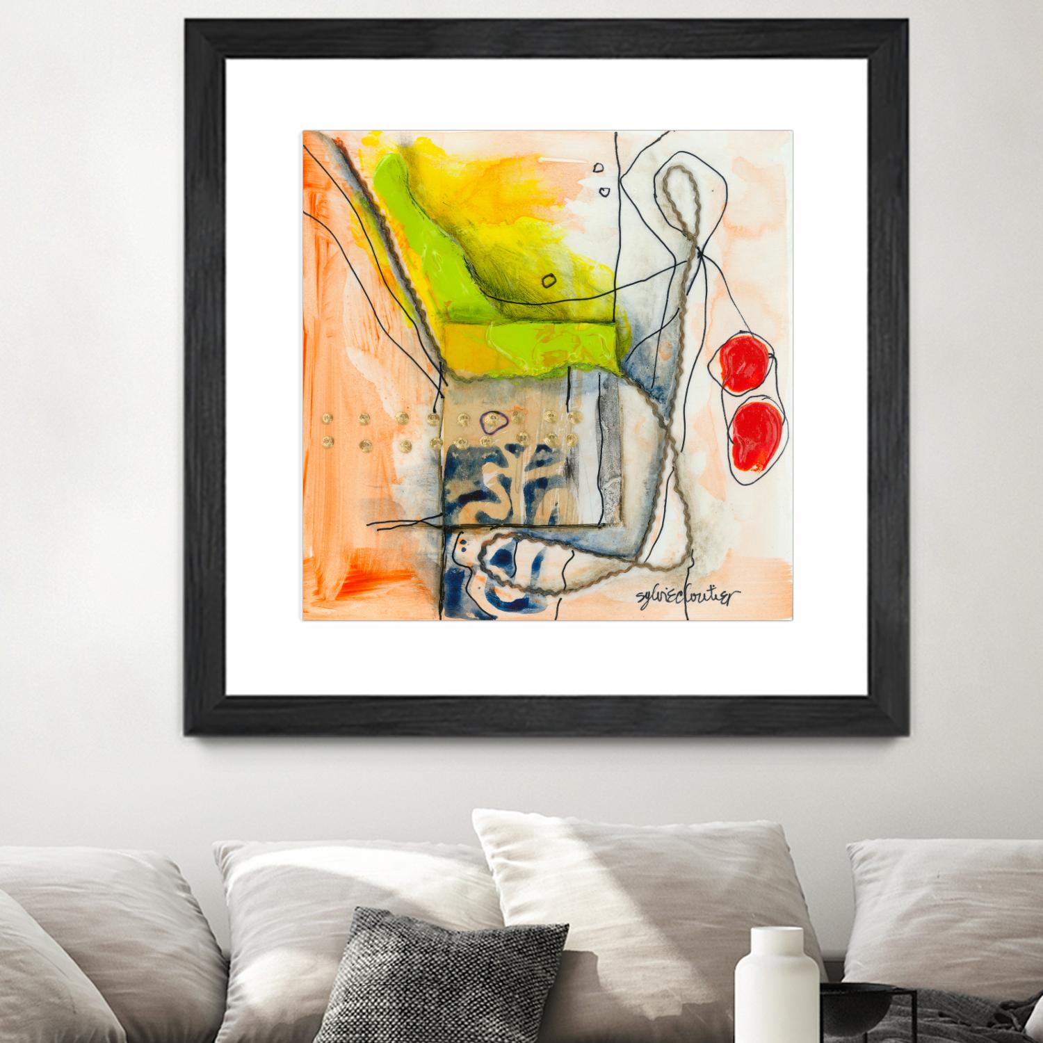 Cartoon #3 by Sylvie  Cloutier on GIANT ART - red abstract