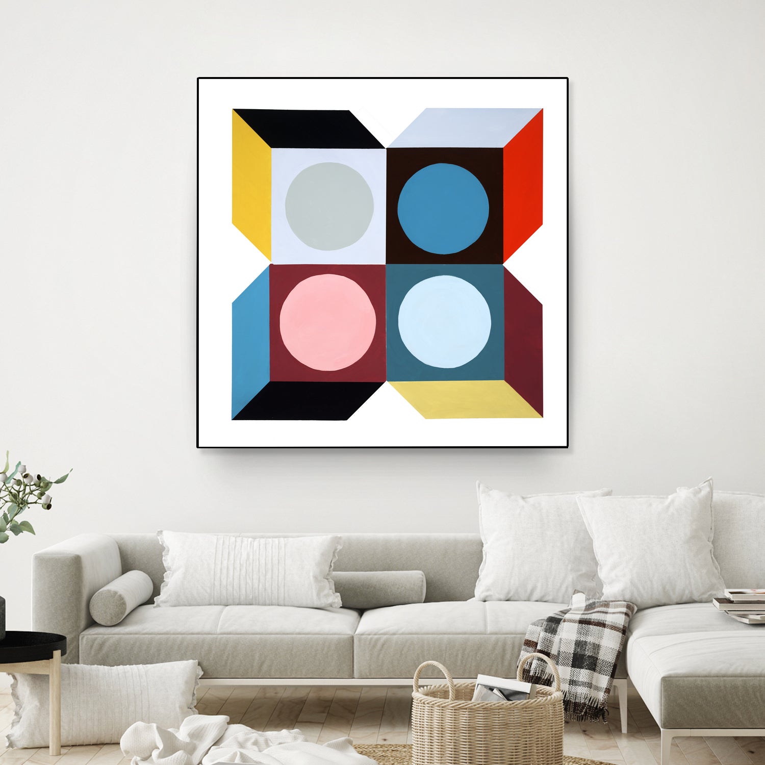 Rubik III by Daleno Art on GIANT ART - pink absrtact