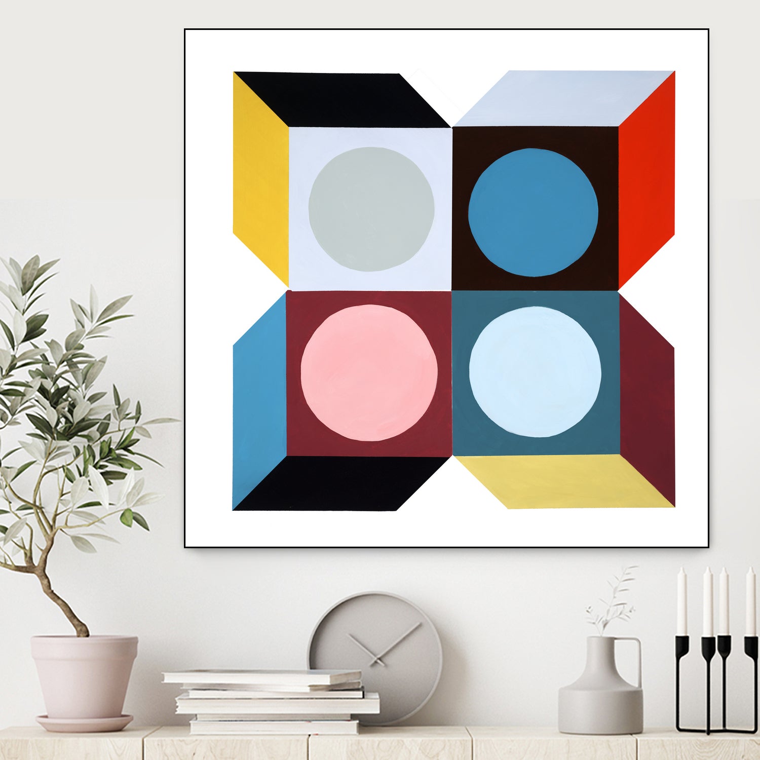 Rubik III by Daleno Art on GIANT ART - pink absrtact