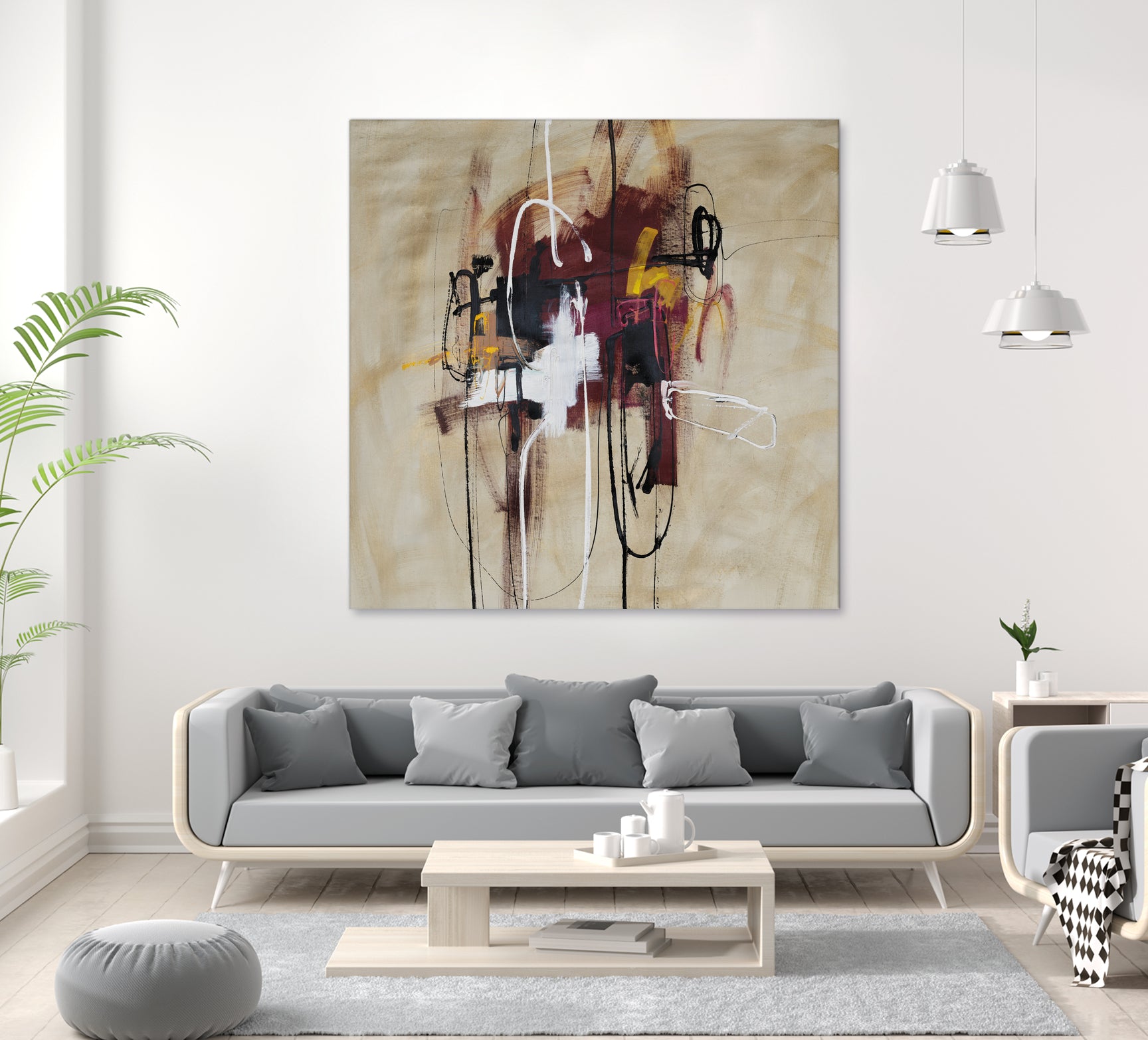 Closely Listening by Daleno Art on GIANT ART - brown abstract