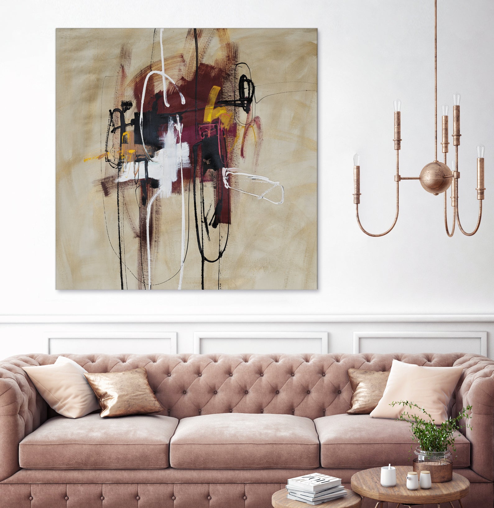 Closely Listening by Daleno Art on GIANT ART - brown abstract