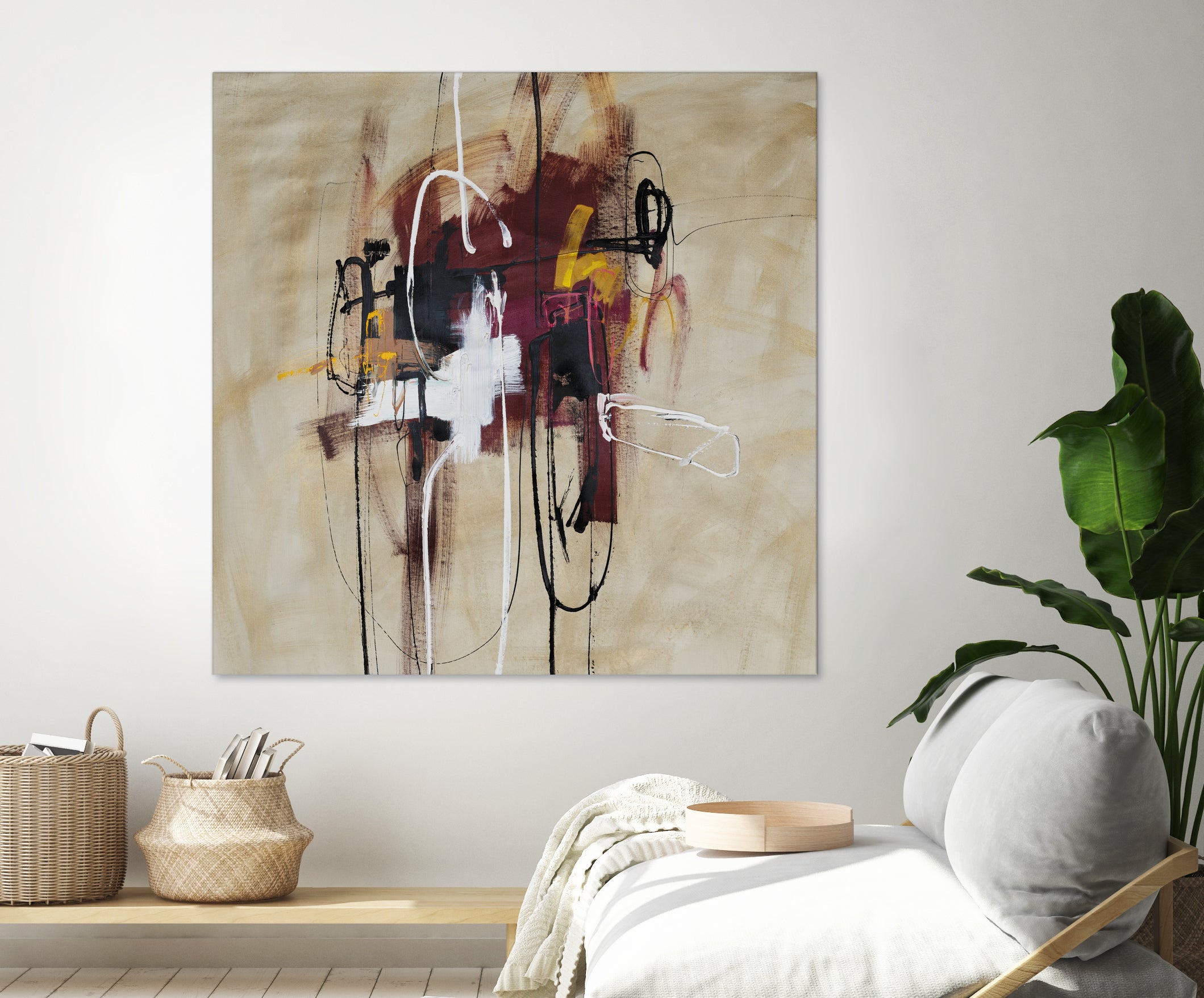 Closely Listening by Daleno Art on GIANT ART - brown abstract