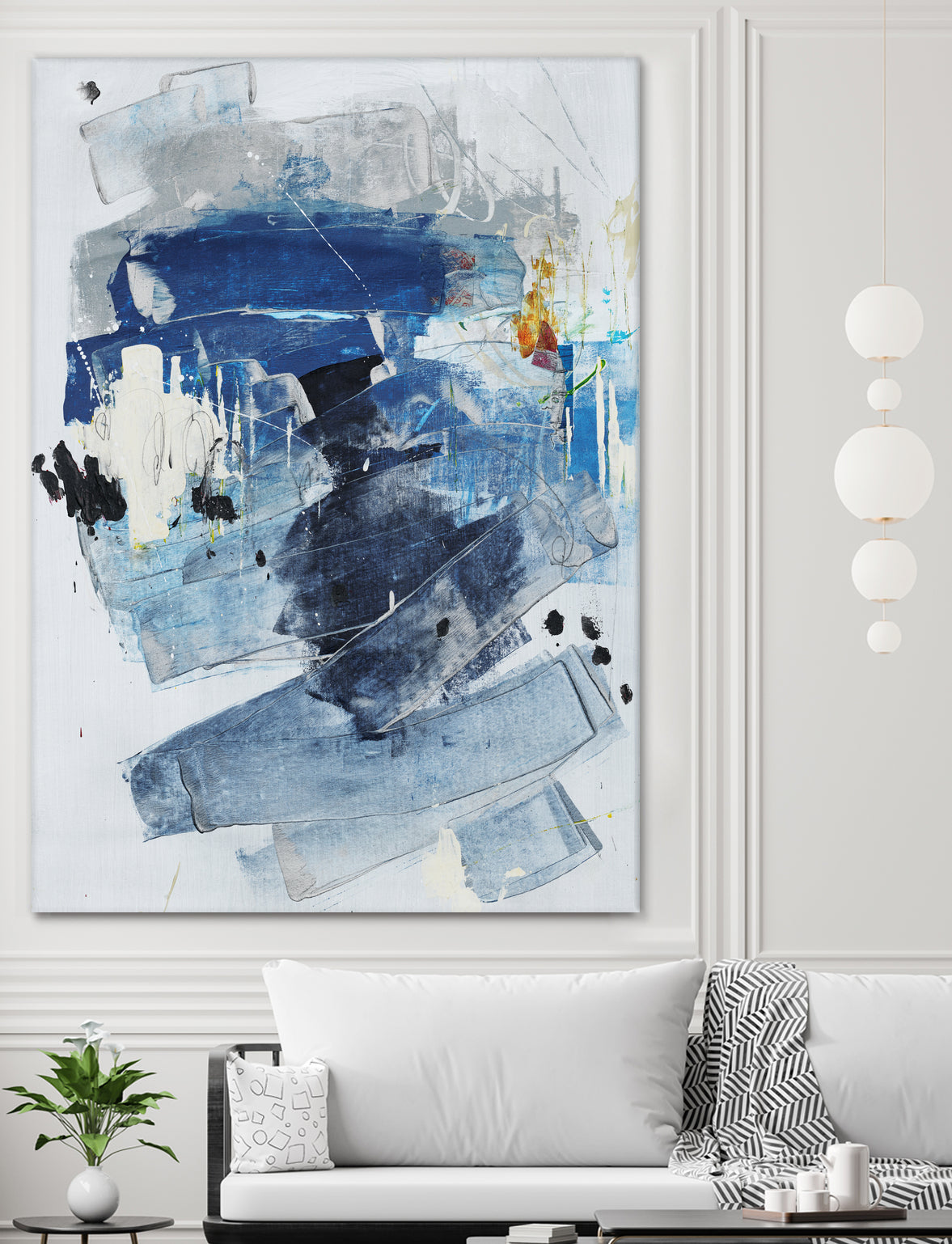 Toss Up I by Daleno Art on GIANT ART - blue abstract