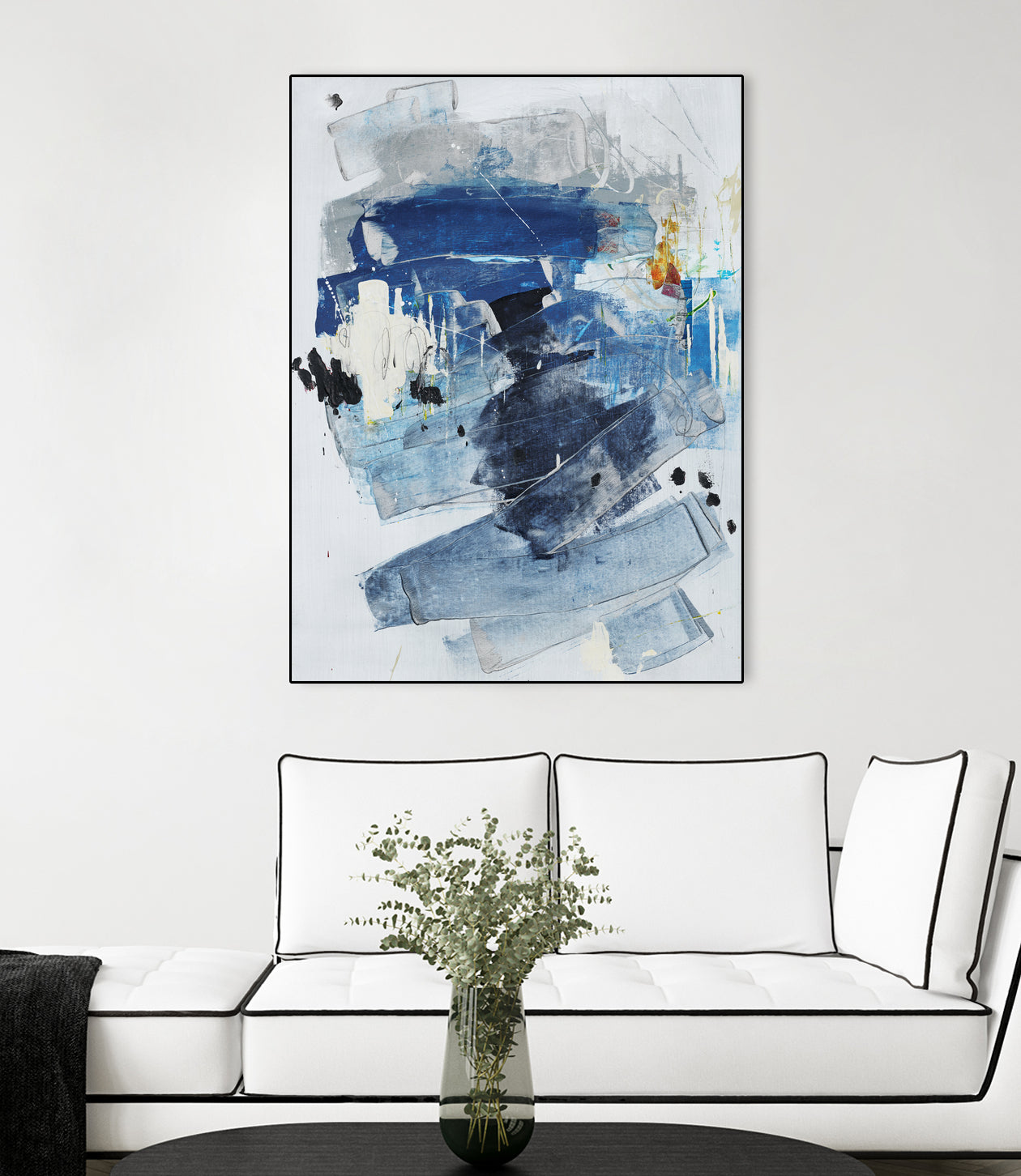 Toss Up I by Daleno Art on GIANT ART - blue abstract