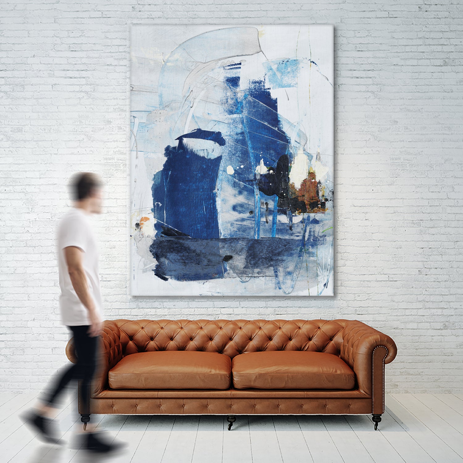 Toss Up II by Daleno Art on GIANT ART - blue abstract