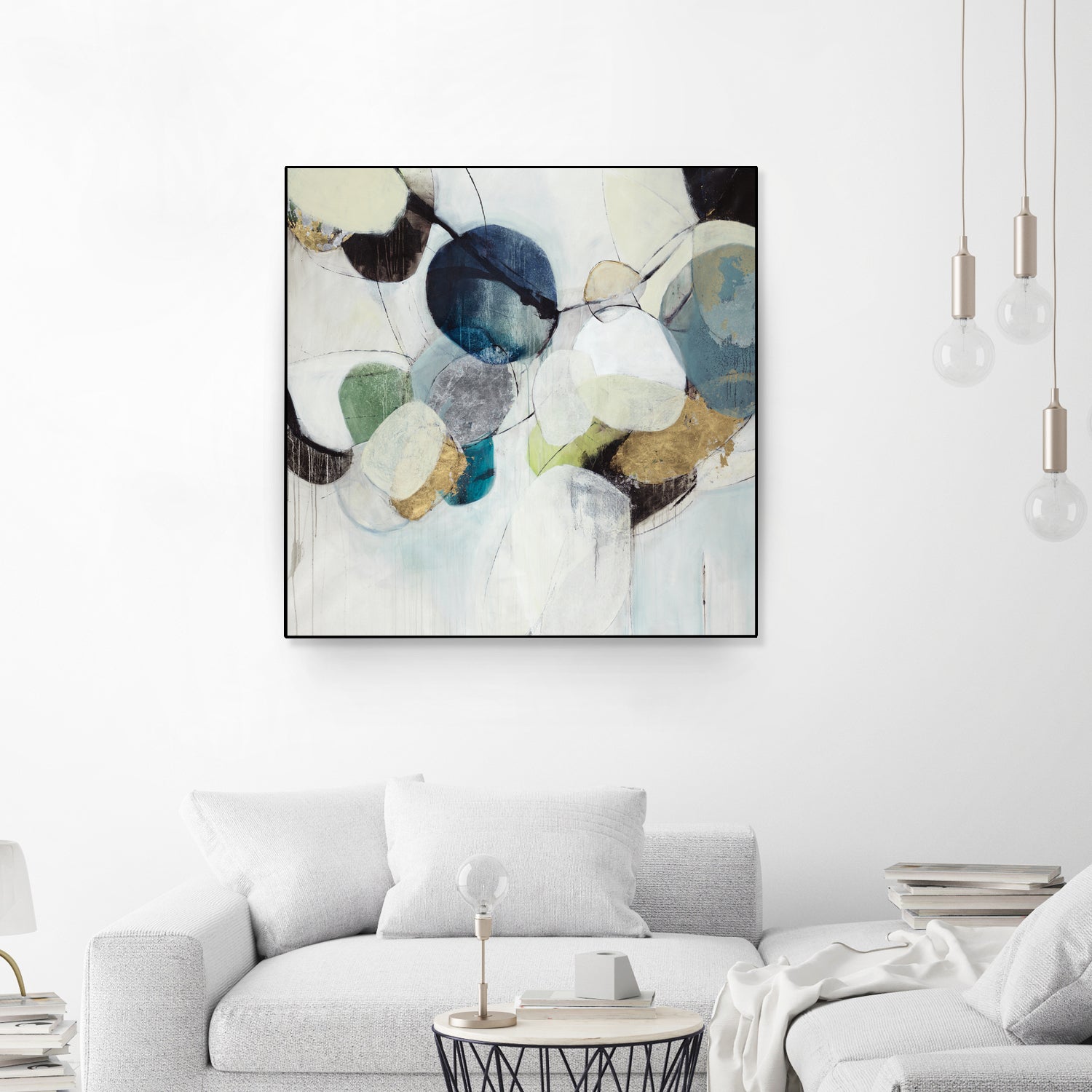 Bonding Moments by Daleno Art on GIANT ART - blue abstract