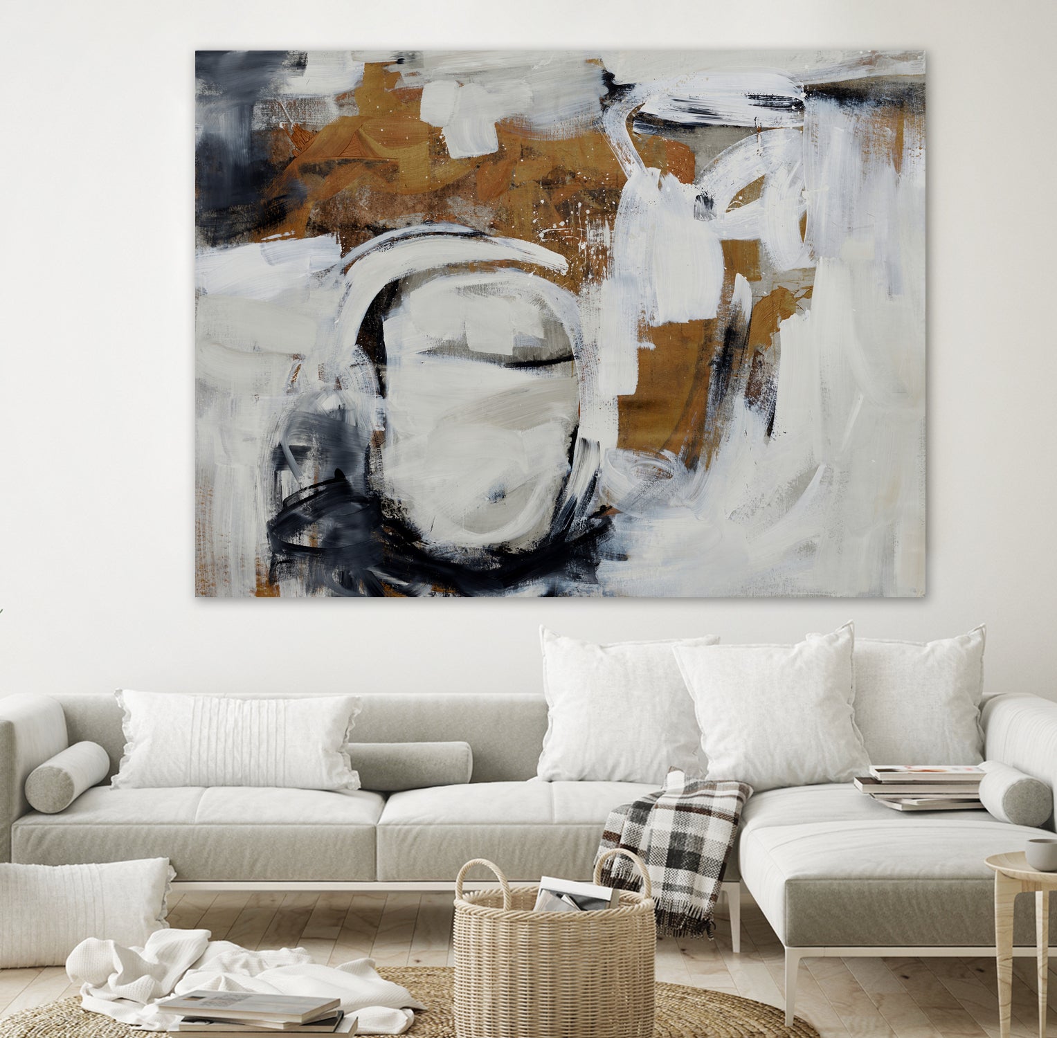 Blanket Wrapped by Daleno Art on GIANT ART - brown abstract