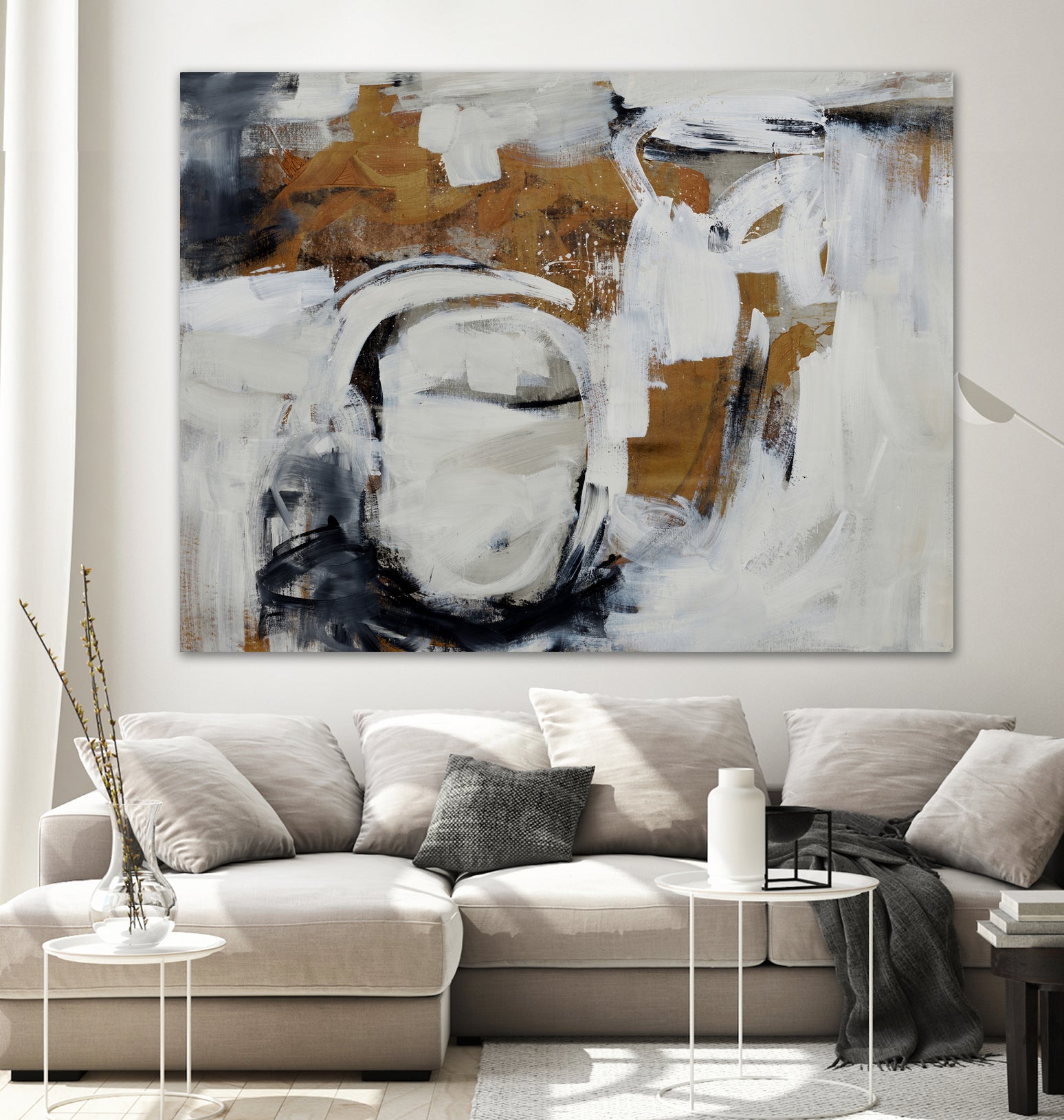 Blanket Wrapped by Daleno Art on GIANT ART - brown abstract