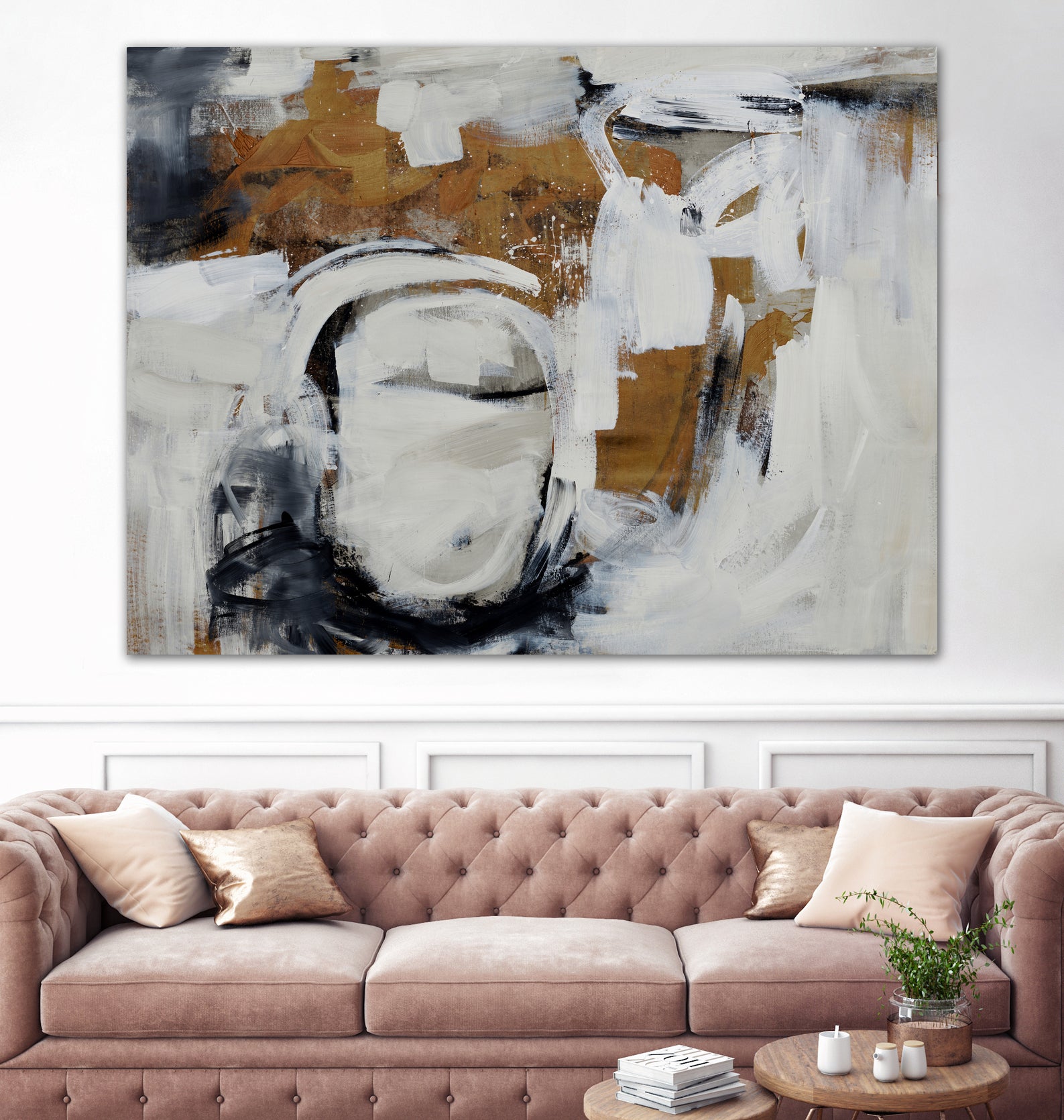 Blanket Wrapped by Daleno Art on GIANT ART - brown abstract