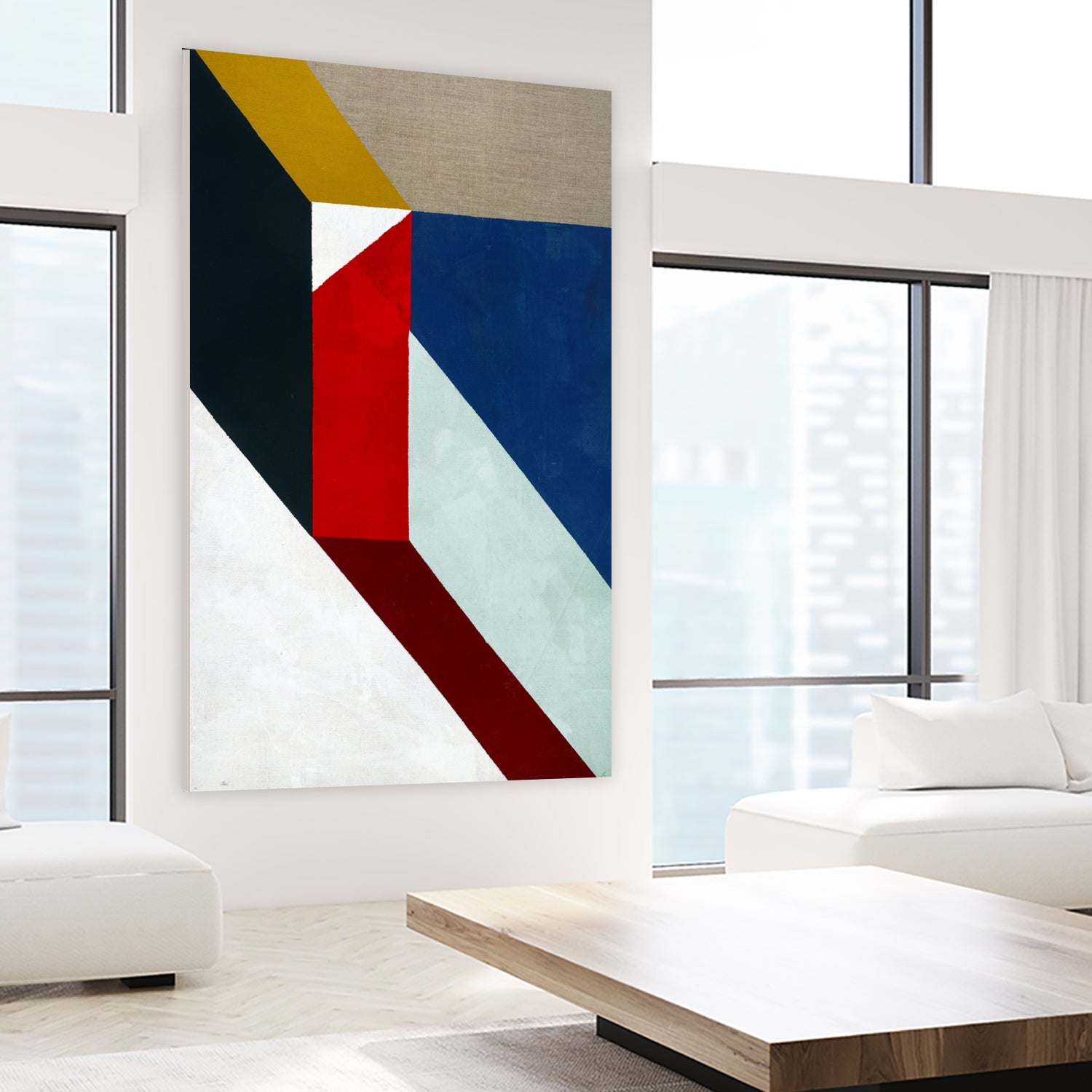 Primary Shapes 1 by STA Studio on GIANT ART - white abstract pattern