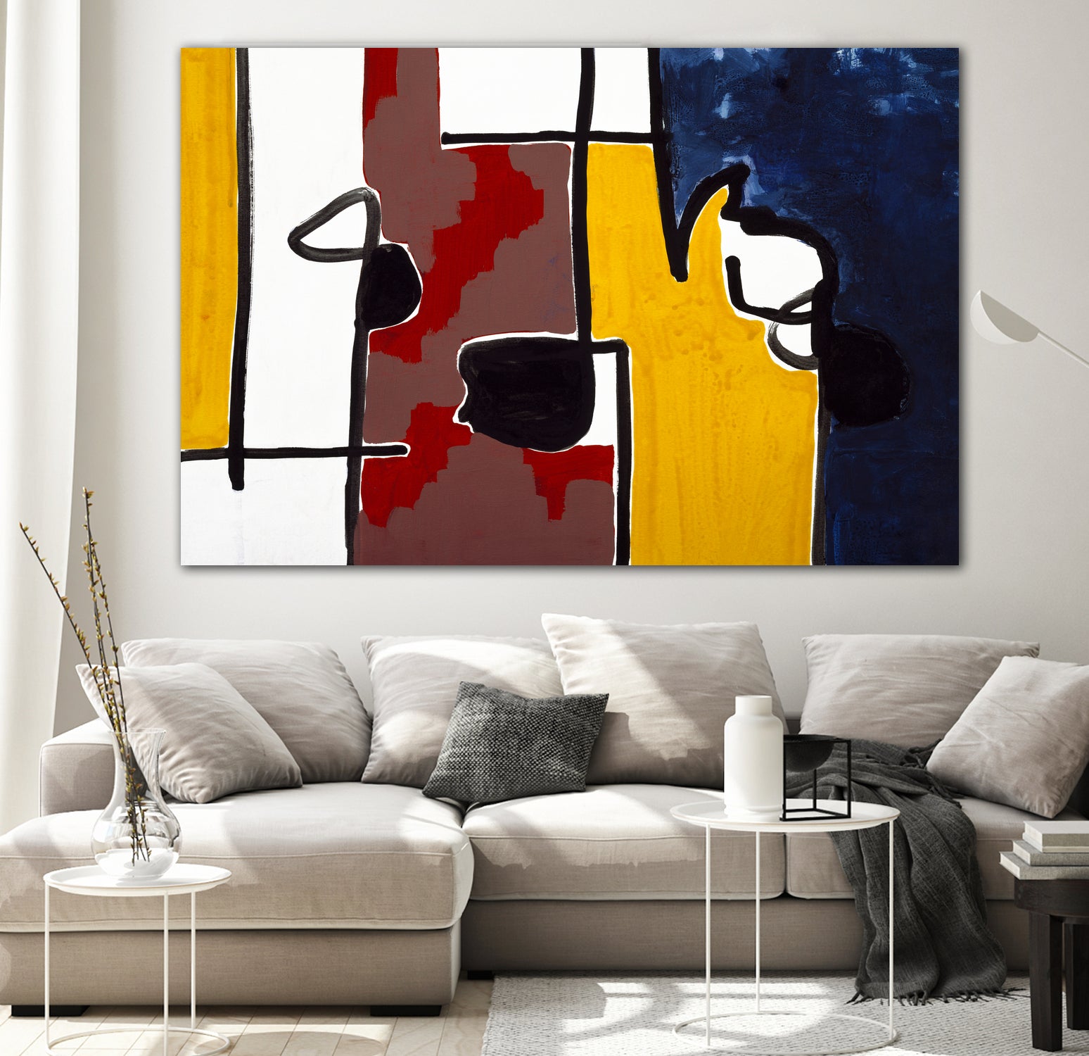 Harbor II by Lee Crew on GIANT ART - yellow abstract pattern