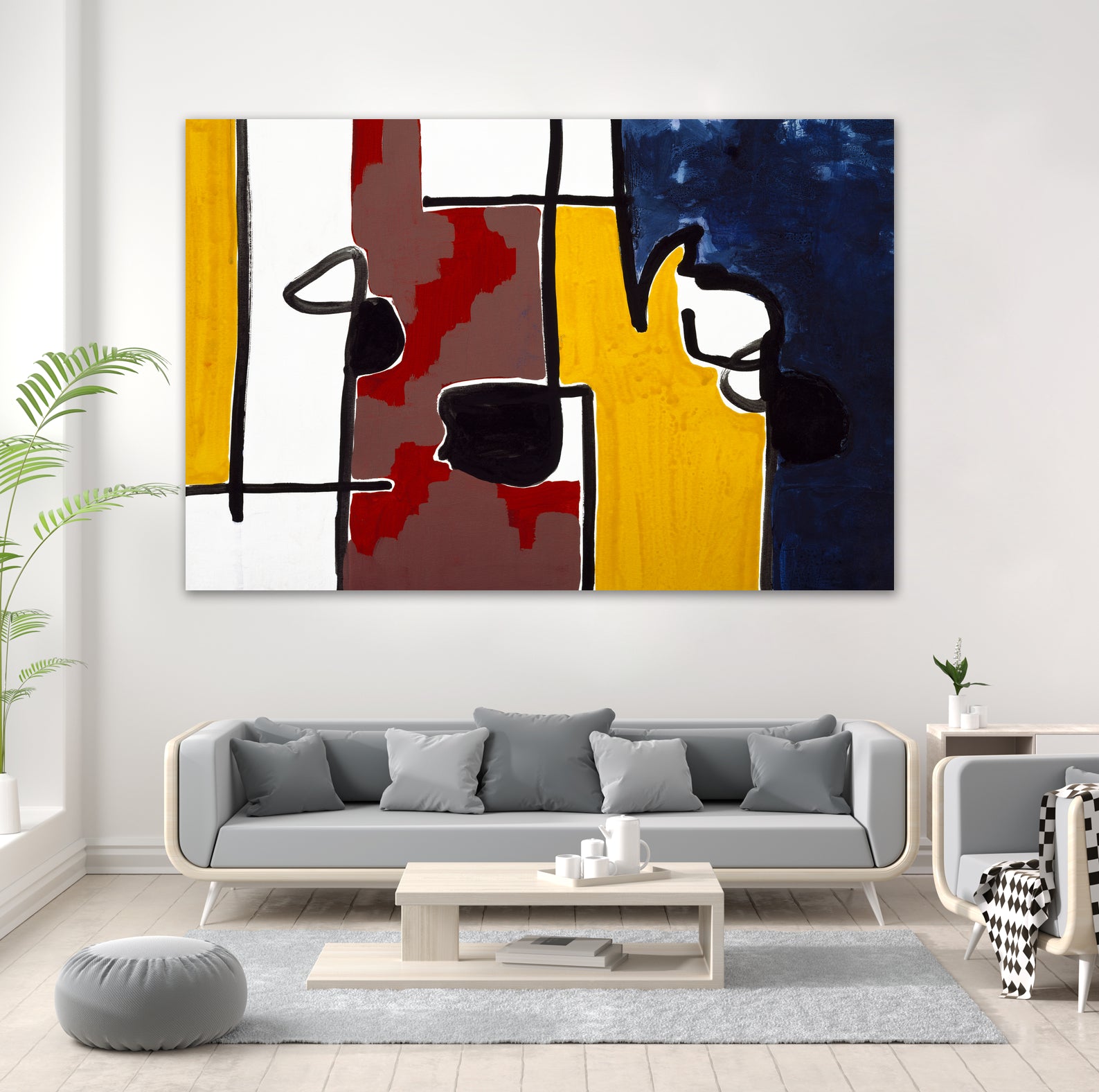 Harbor II by Lee Crew on GIANT ART - yellow abstract pattern